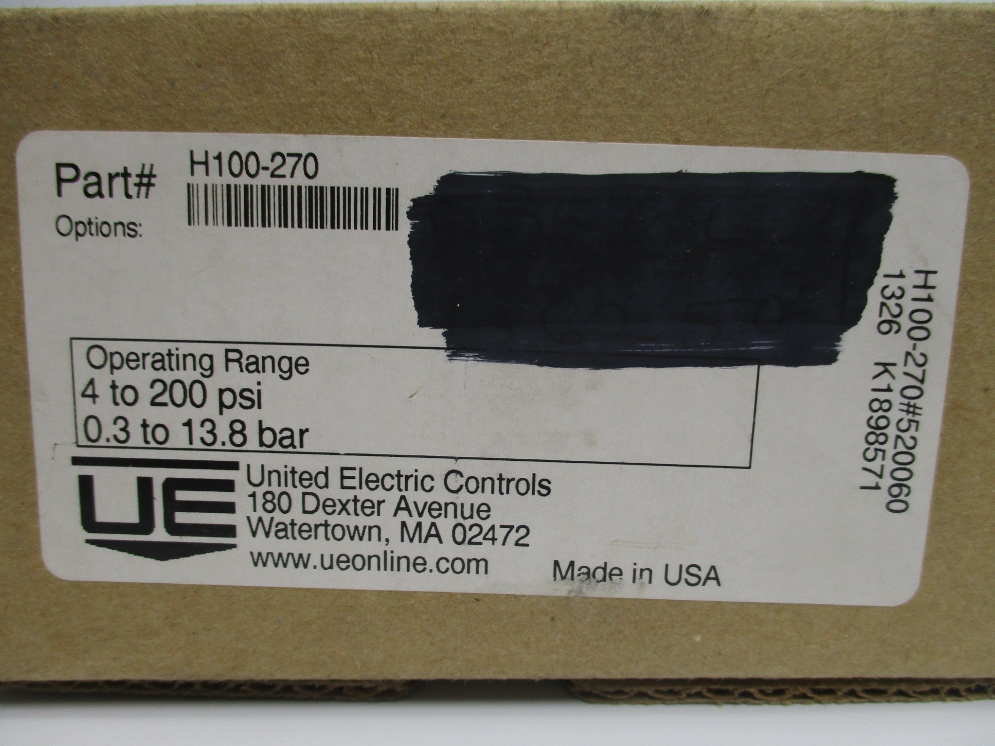 UNITED ELECTRICAL CONTROL H100-270 NSMP