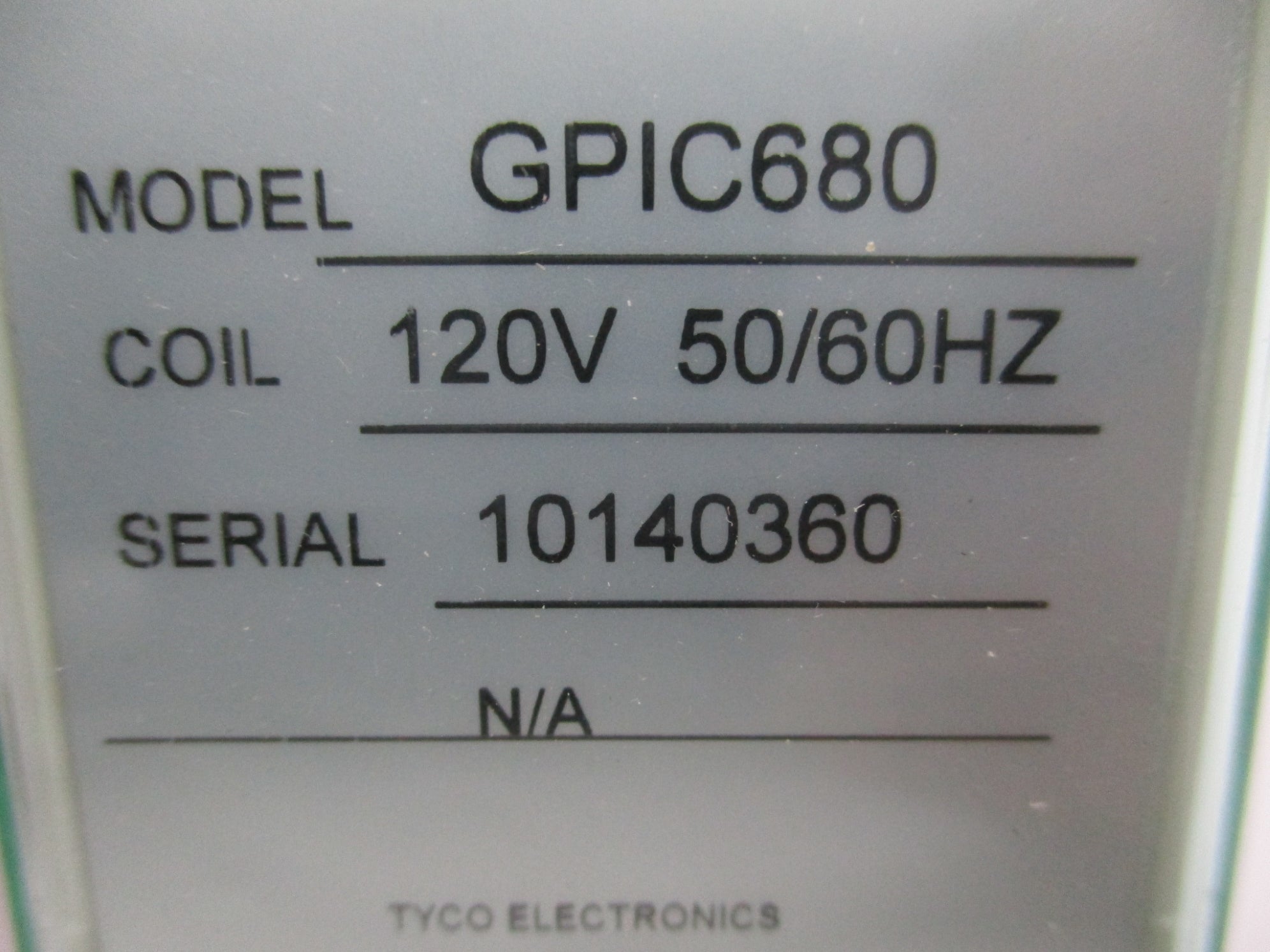 TYCO ELECTRONICS GPIC680 120V NSMP