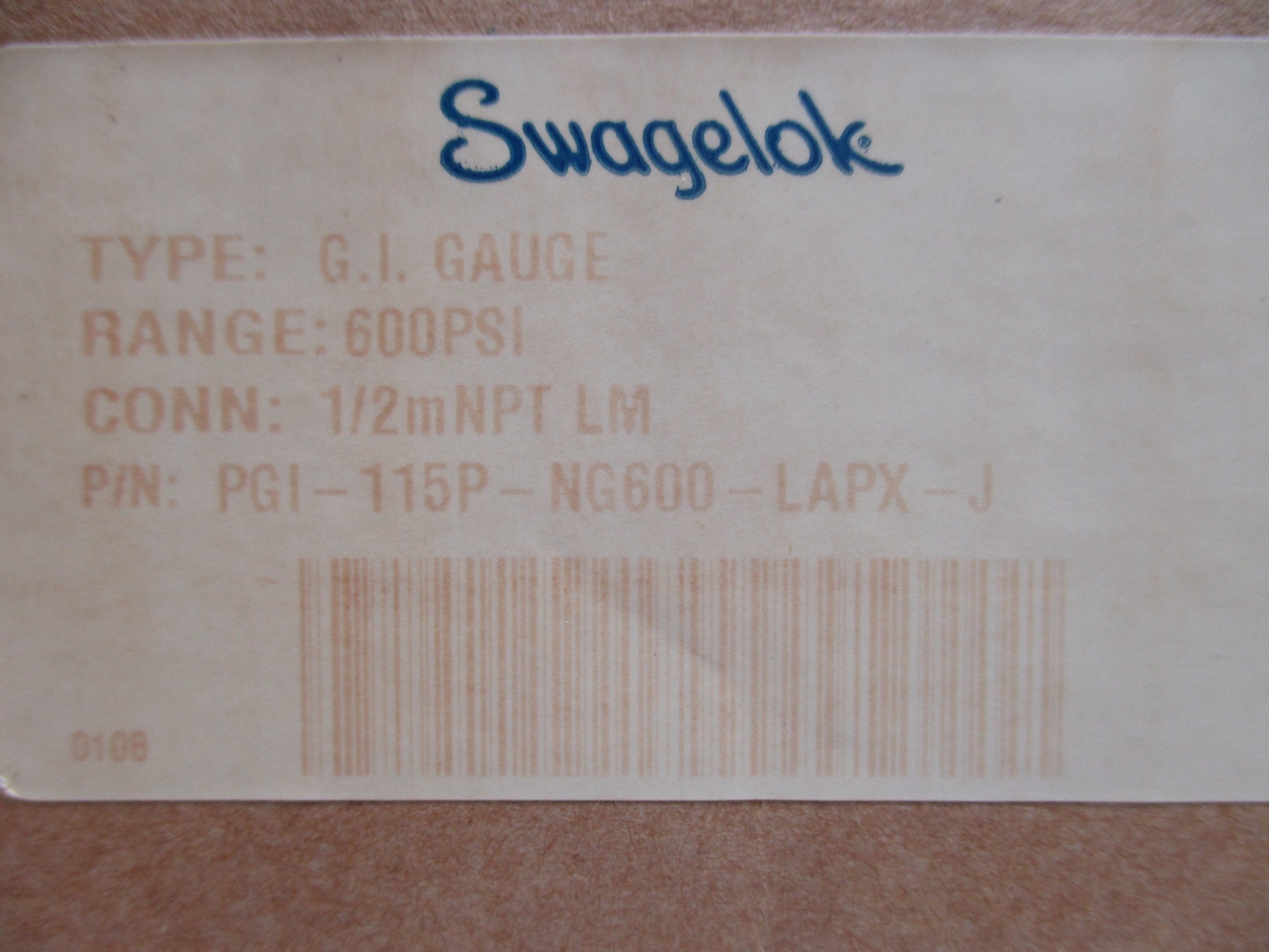 SWAGELOK PGI-115P-NG600-LAPX-J 600PSI (AS PICTURED) NSMP