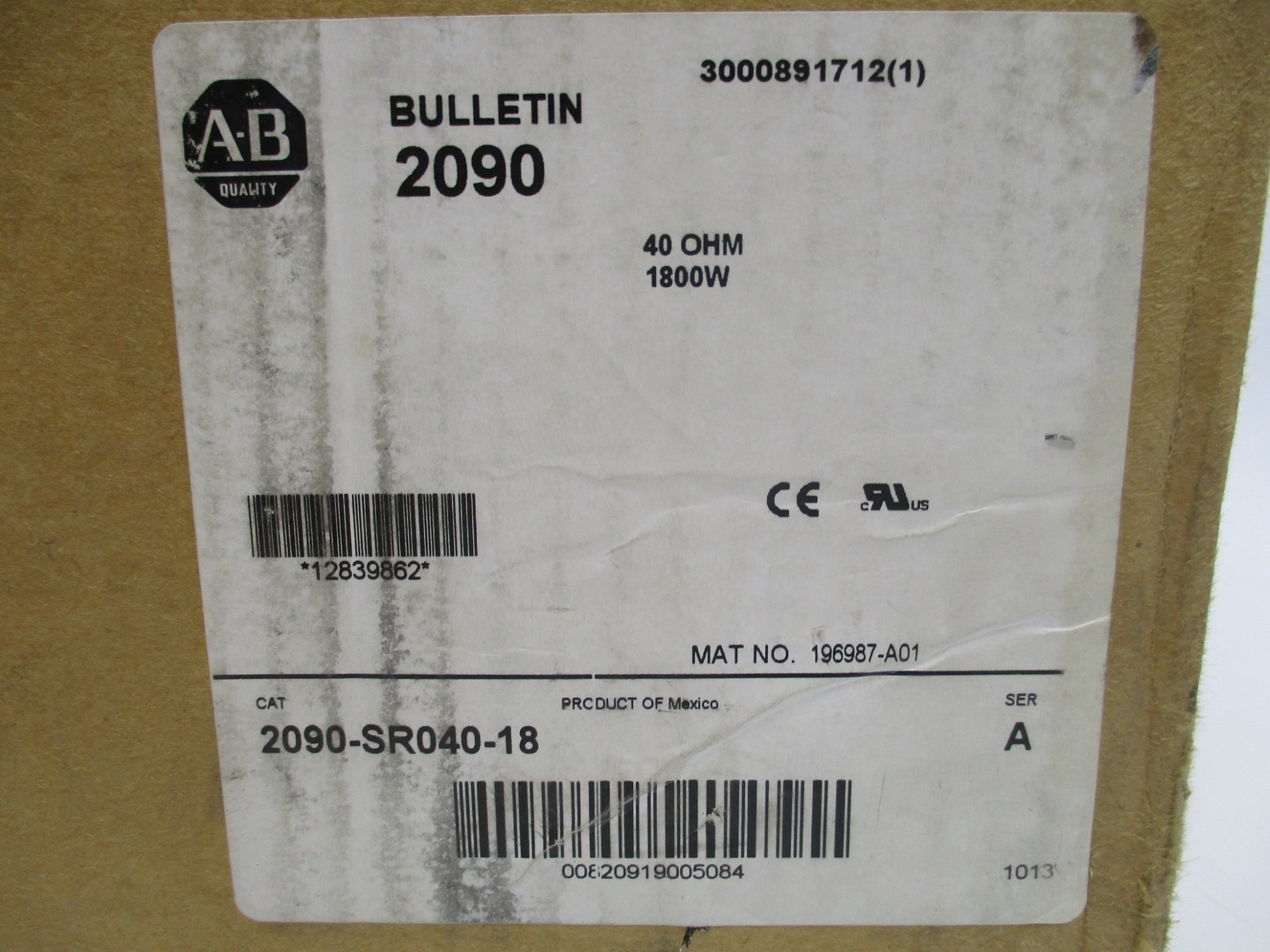 ALLEN BRADLEY 2090-SR040-18 SER. A NSFS