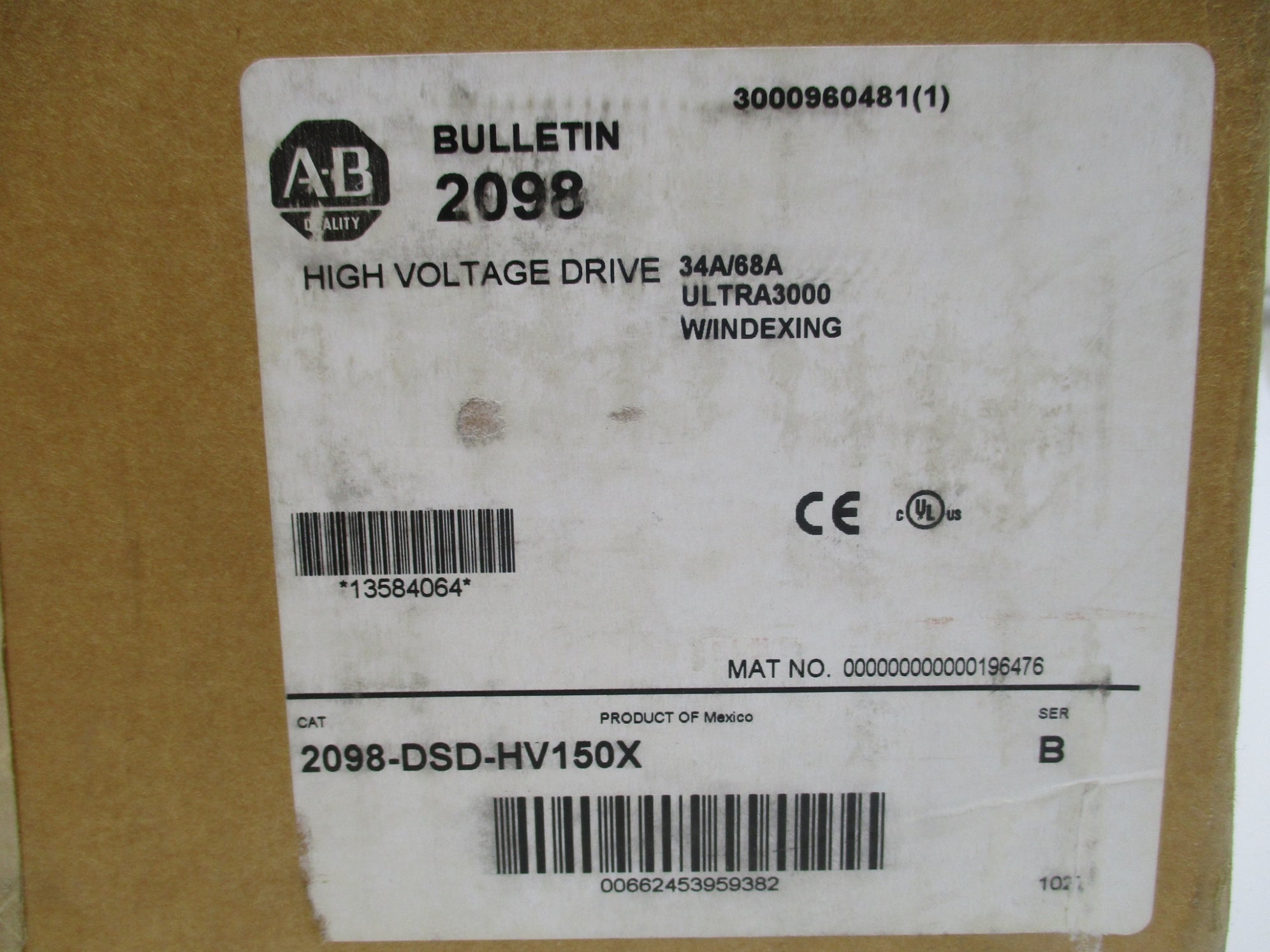 ALLEN BRADLEY 2098-DSD-HV150X SER. B NSFS