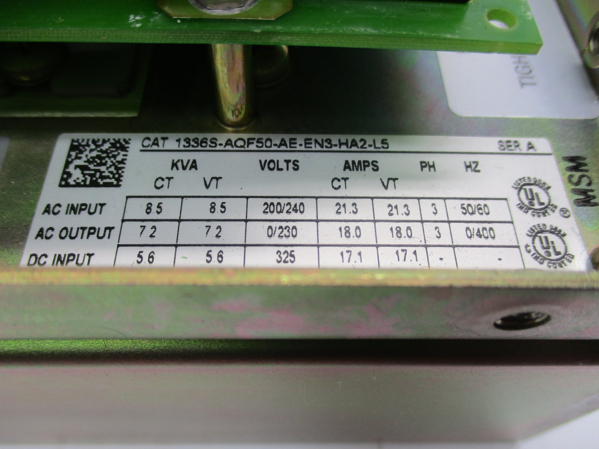 ALLEN BRADLEY 1336S-AQF50-AE-EN3-HA2-L5 SER. A (AS PICTURED) NSNP
