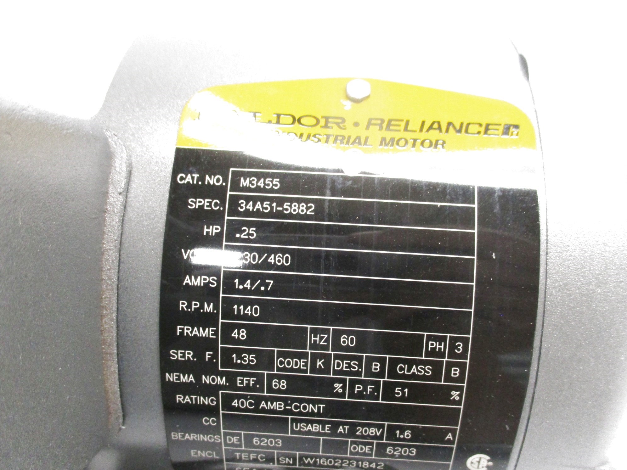 BALDOR M3455 NSMP