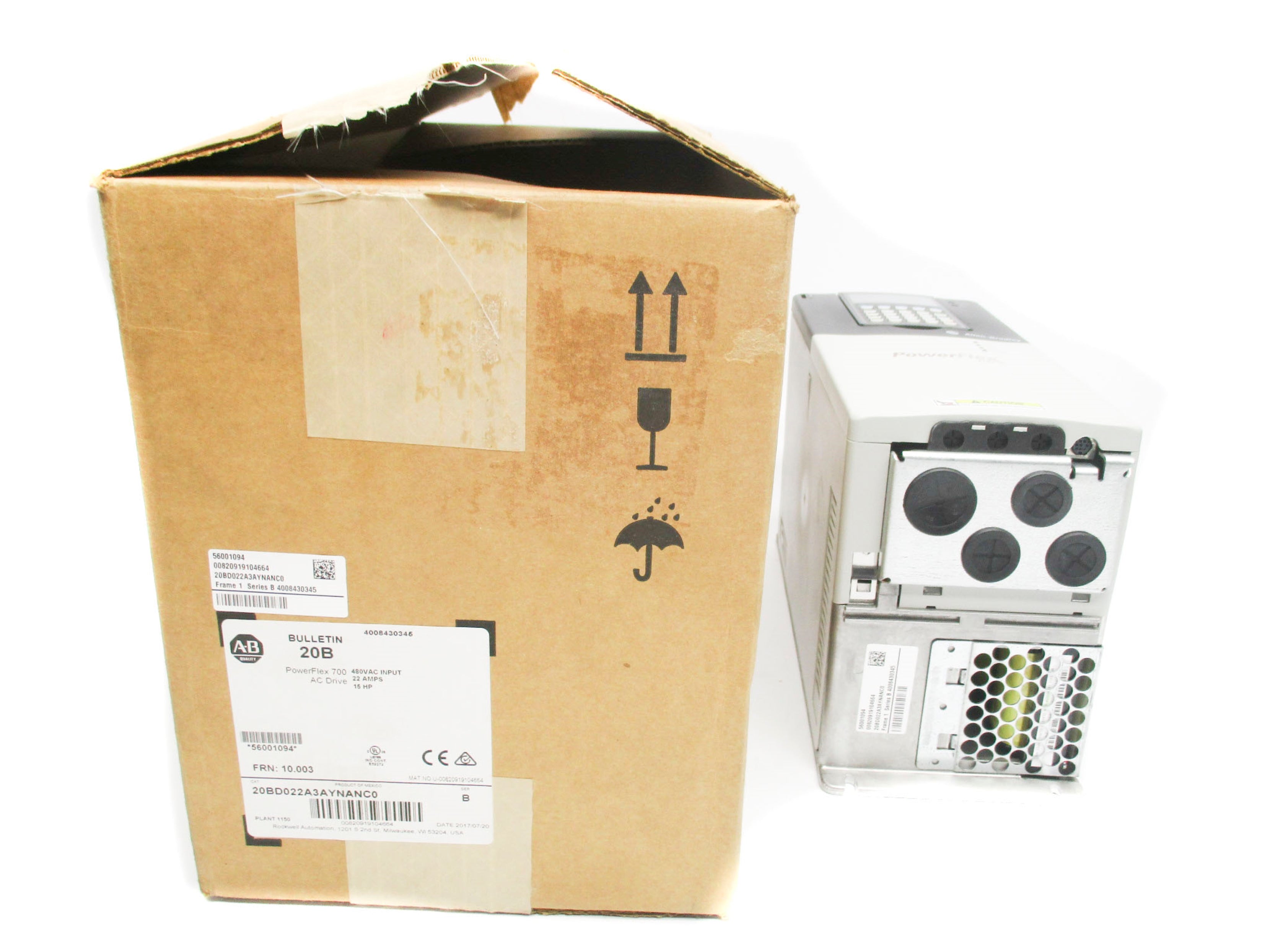 ALLEN BRADLEY 20BD022A3AYNANC0 SER. B F/W 10.003 NSMP