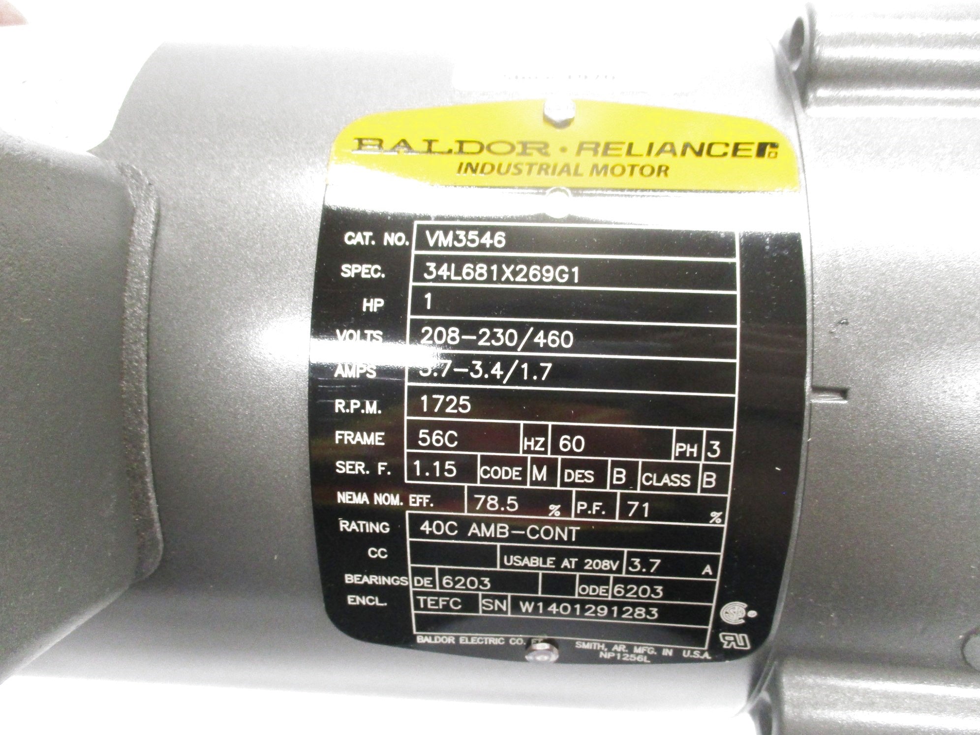 BALDOR VM3546 NSMP