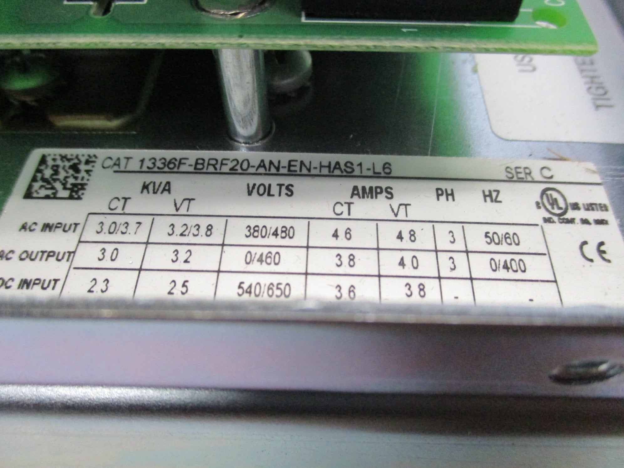 ALLEN BRADLEY 1336F-BRF20-AN-EN-HAS1-L6 SER. C F/W 6.001 NSMP