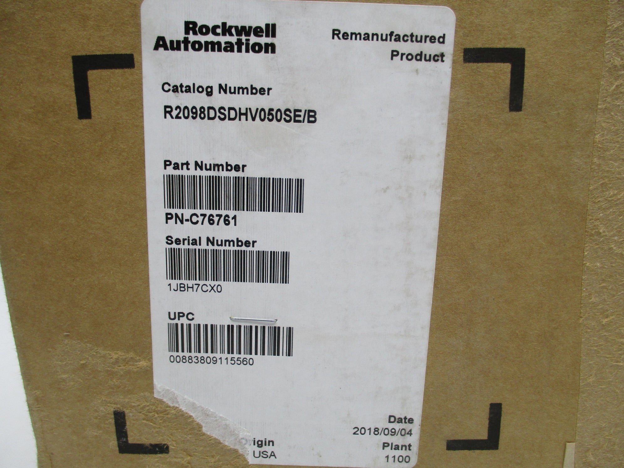 INDUSTRIAL SPARE PART R2098DSDHV050SE SER. B REMAN