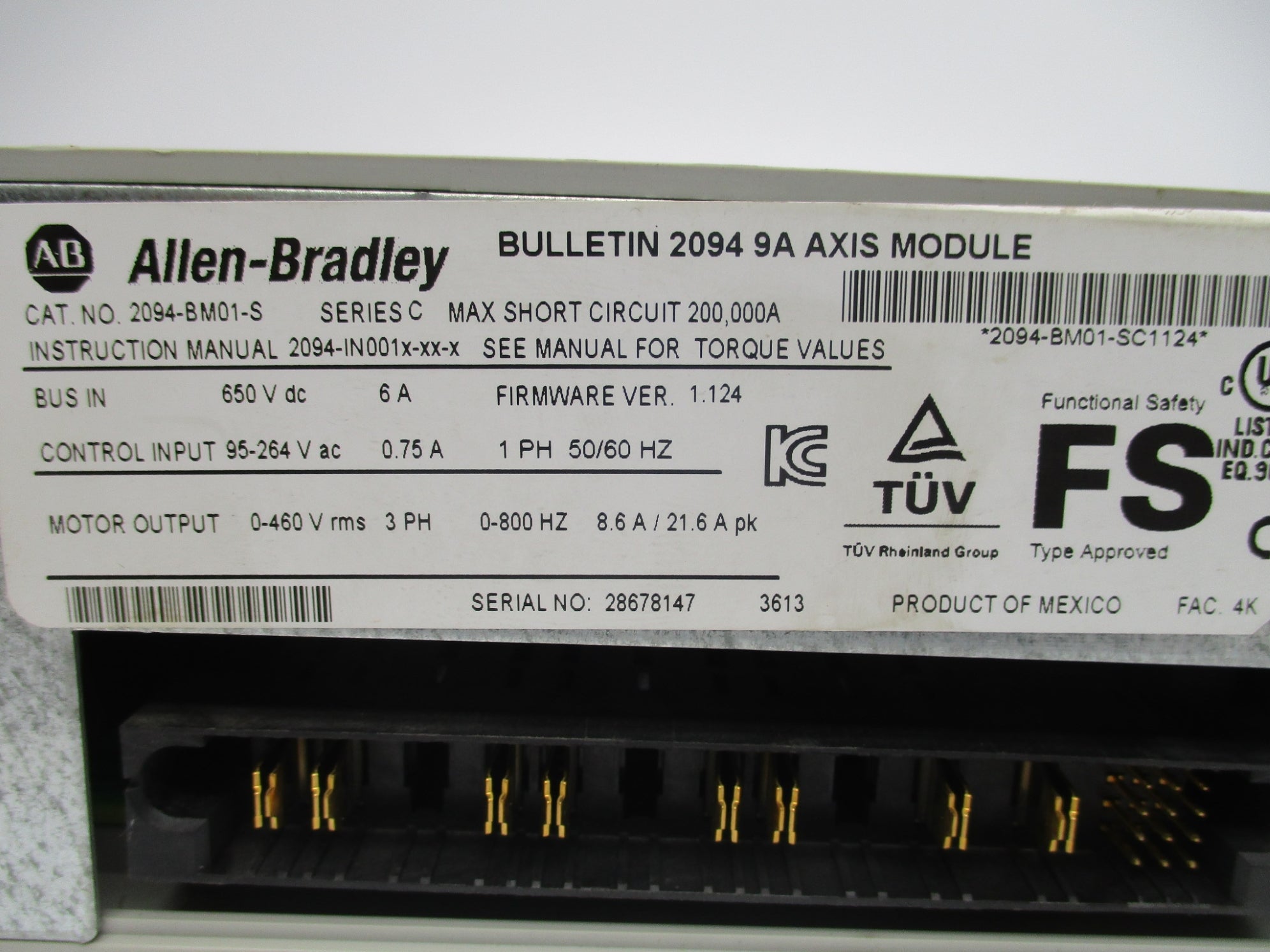ALLEN BRADLEY 2094-BM01-S SER. C F/W 1.124 NSNP
