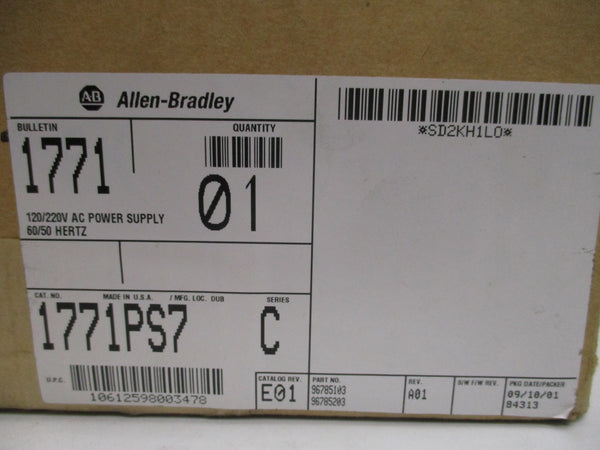 ALLEN BRADLEY 1771-PS7 SER. C NSMP