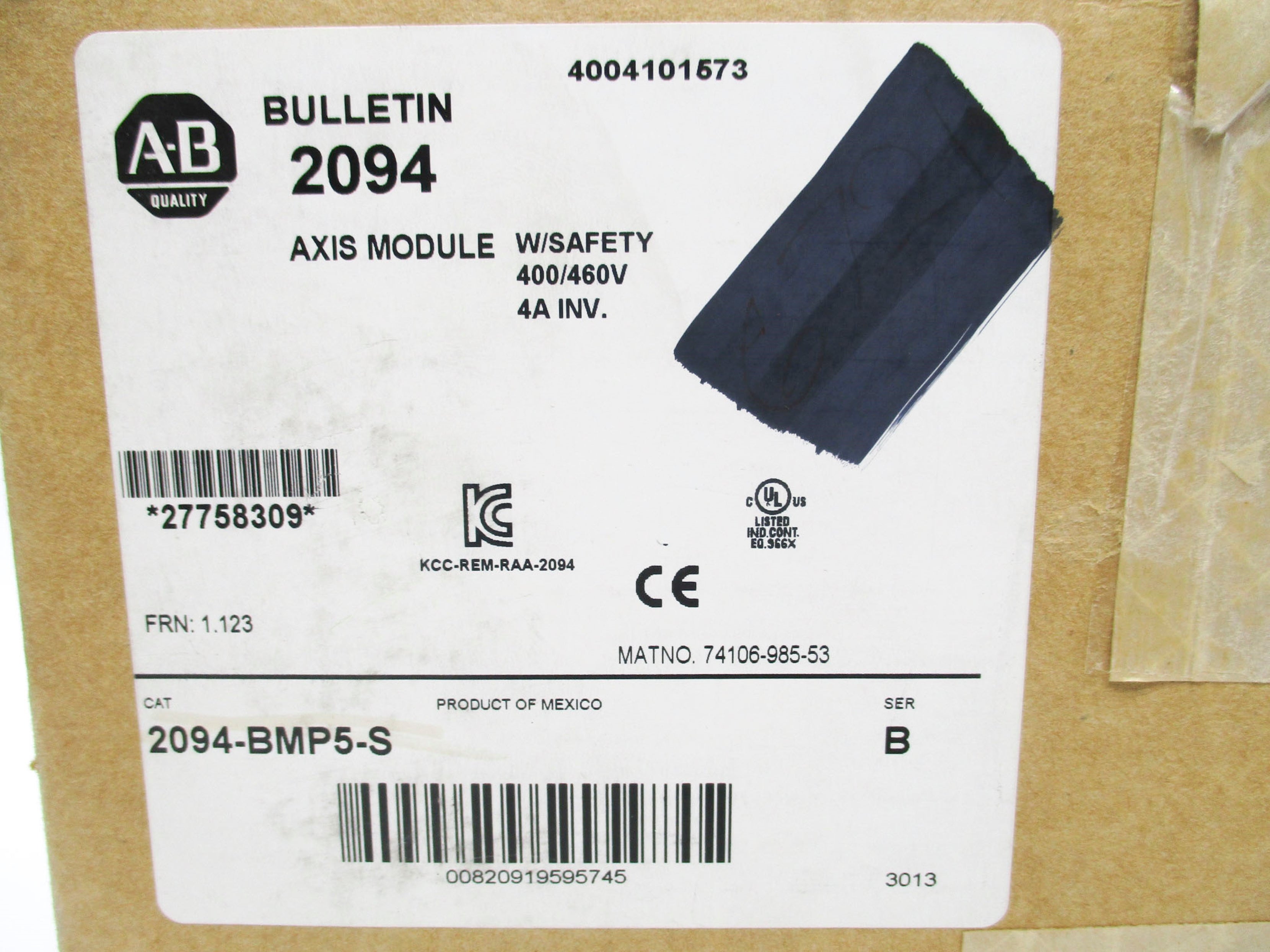 ALLEN BRADLEY 2094-BMP5-S SER. B F/W 1.123 NSMP