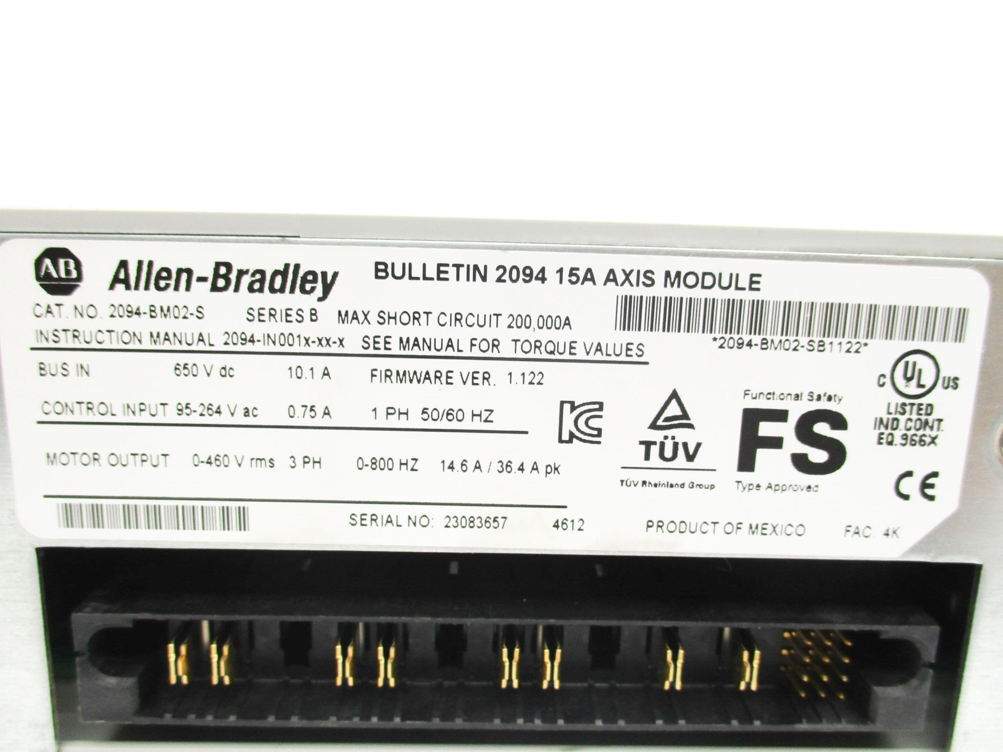 ALLEN BRADLEY 2094-BM02-S SER. B F/W 1.122 NSMP