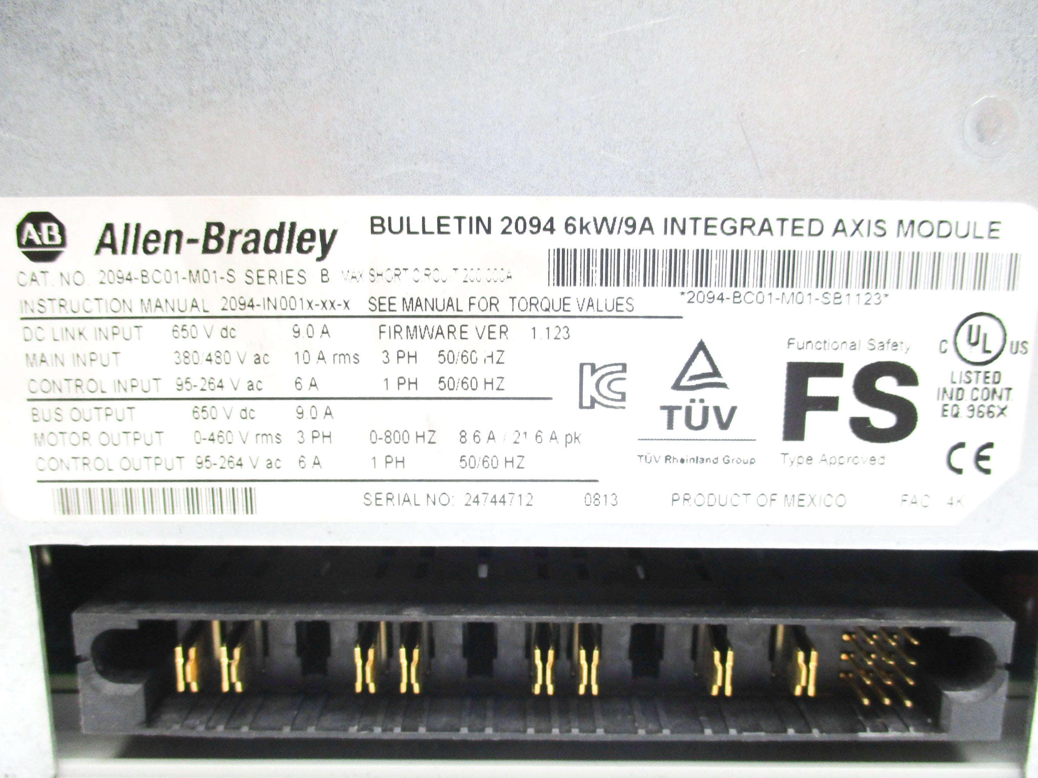 ALLEN BRADLEY 2094-BC01-M01-S SER. B F/W:1.123 (AS PICTURED) NSNP