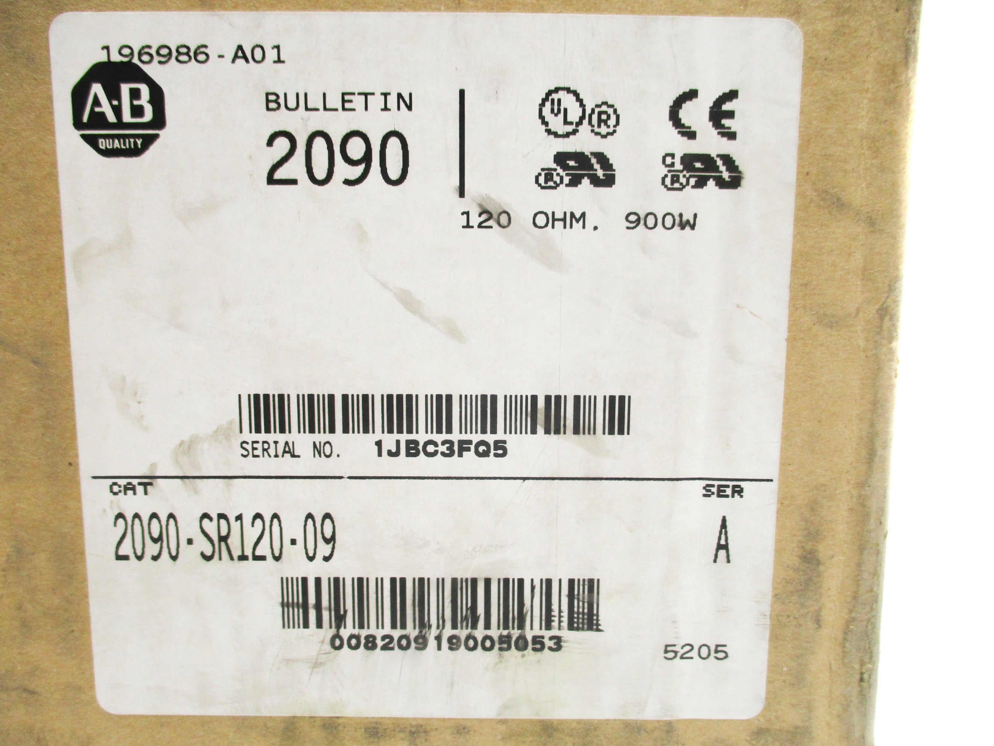 ALLEN BRADLEY 2090-SR120-09 SER. A NSMP