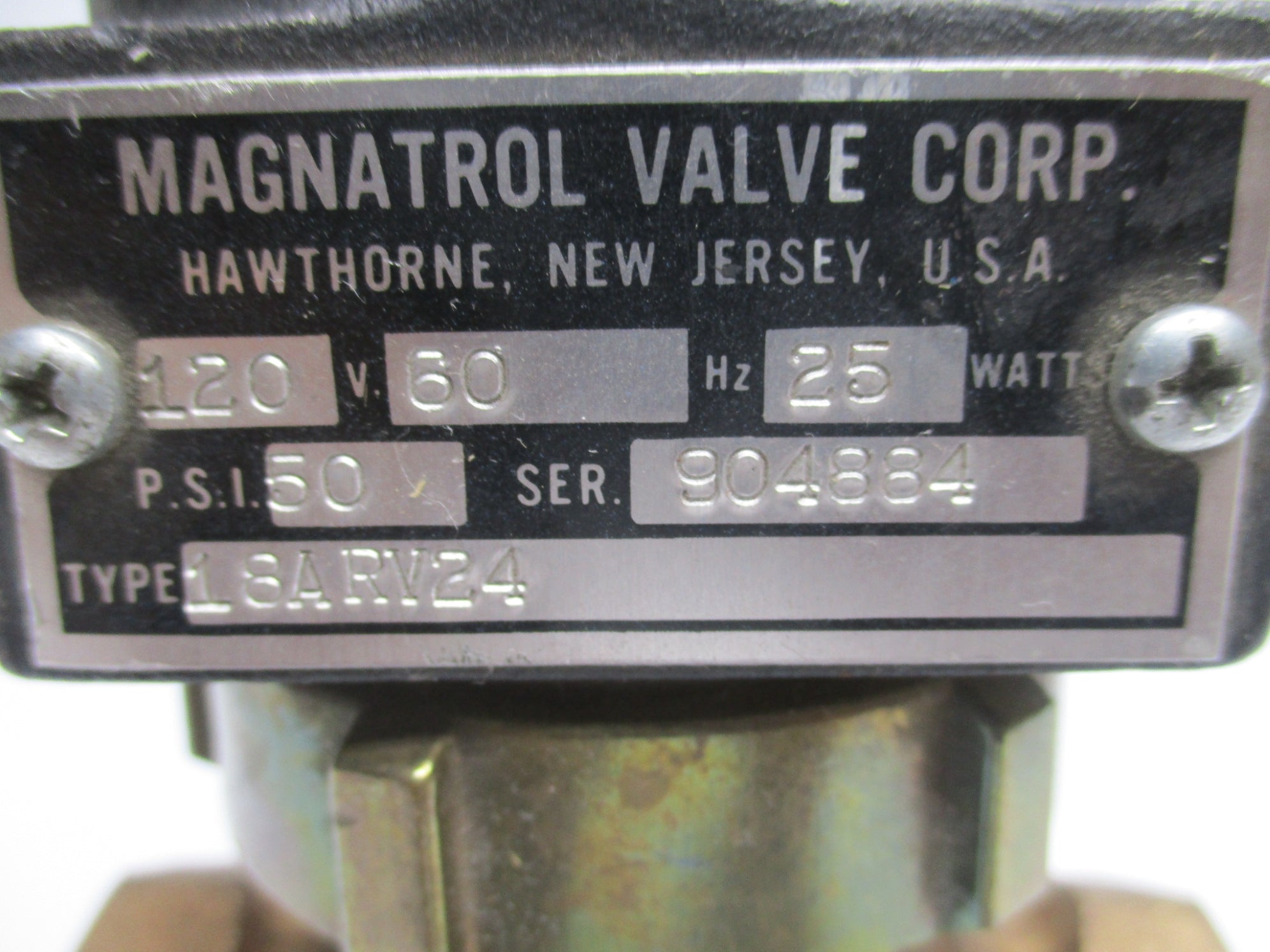 MAGNATROL VALVE 18ARV24 120V 50PSI NSNP