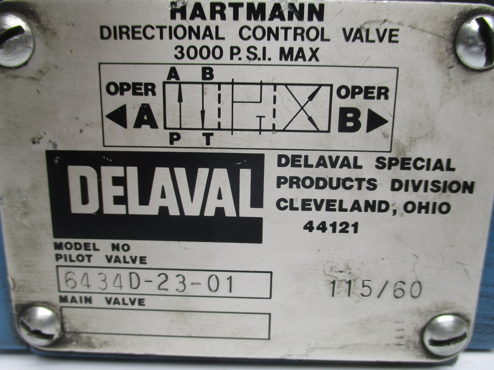 DELAVAL 6434D-23-01 115V/60HZ UNMP
