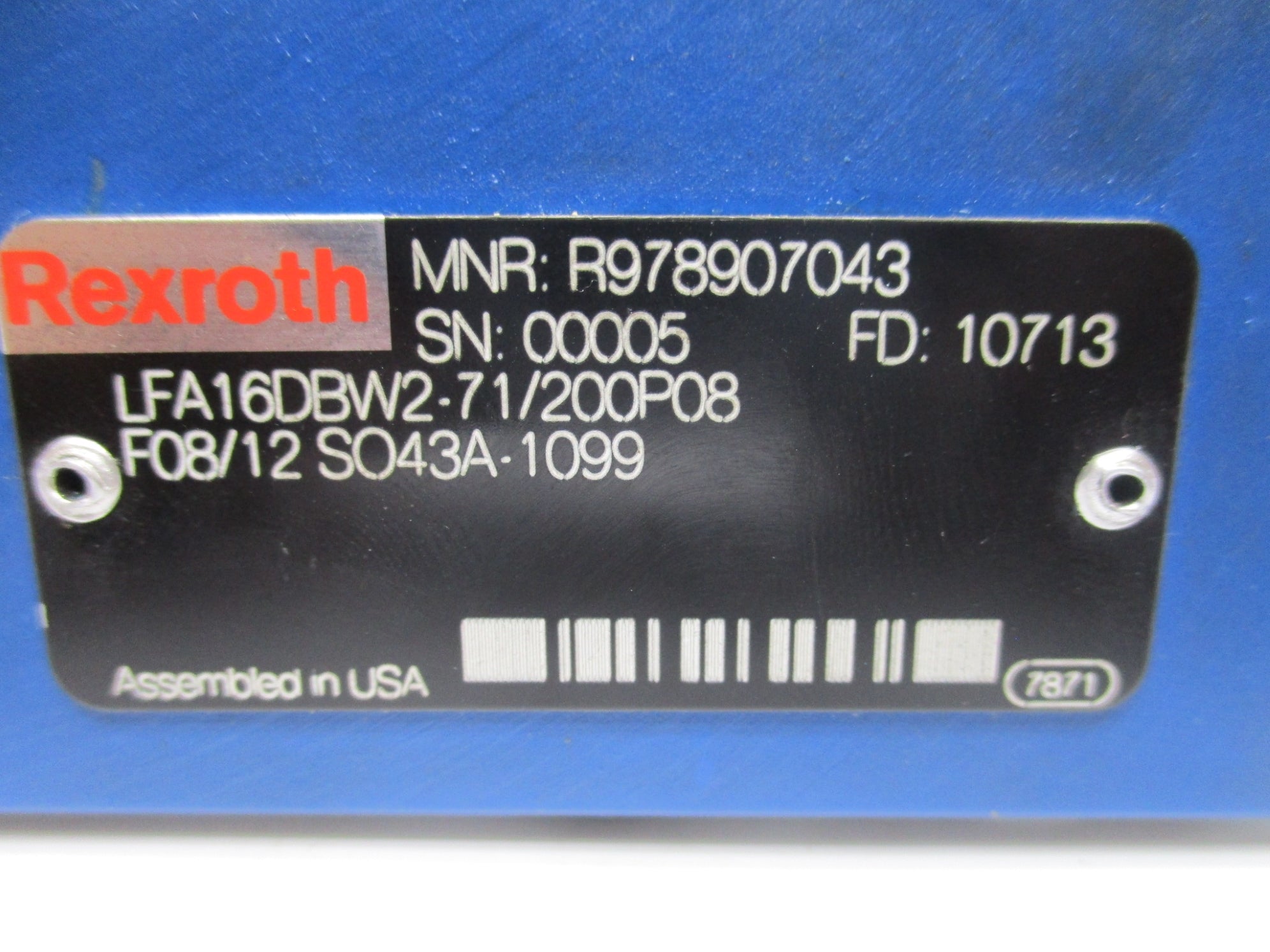 REXROTH R978907043 LFA16DBW271/200P08 UNMP