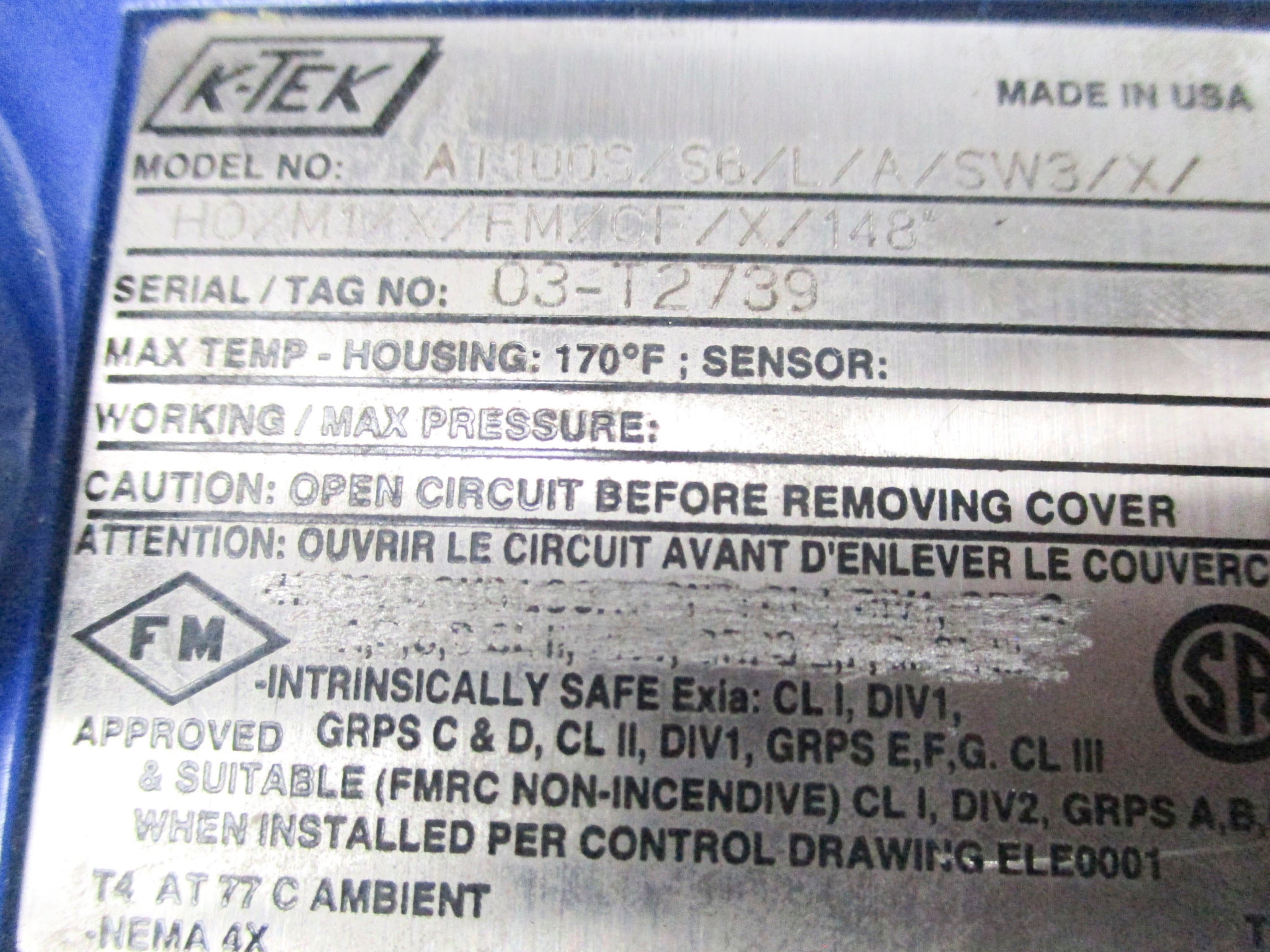 K-TEK AT100S/S6/L/A/SW3/X/H0/M1/X/FM/CF/X/148" NSNP