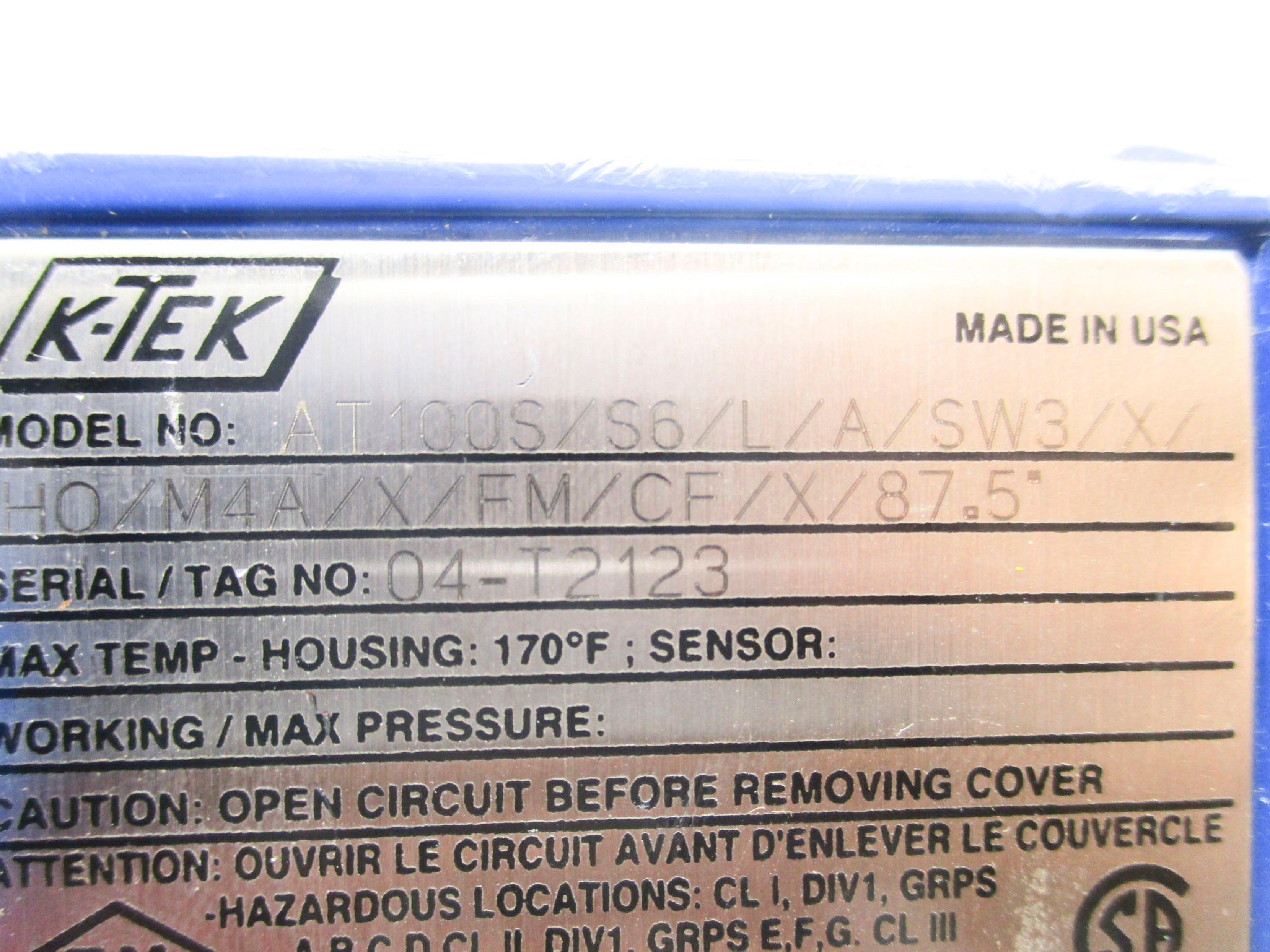K-TEK AT100S/S6/L/A/SW3/X/H0/M4A/X/FM/CF/X/87.5" NSNP