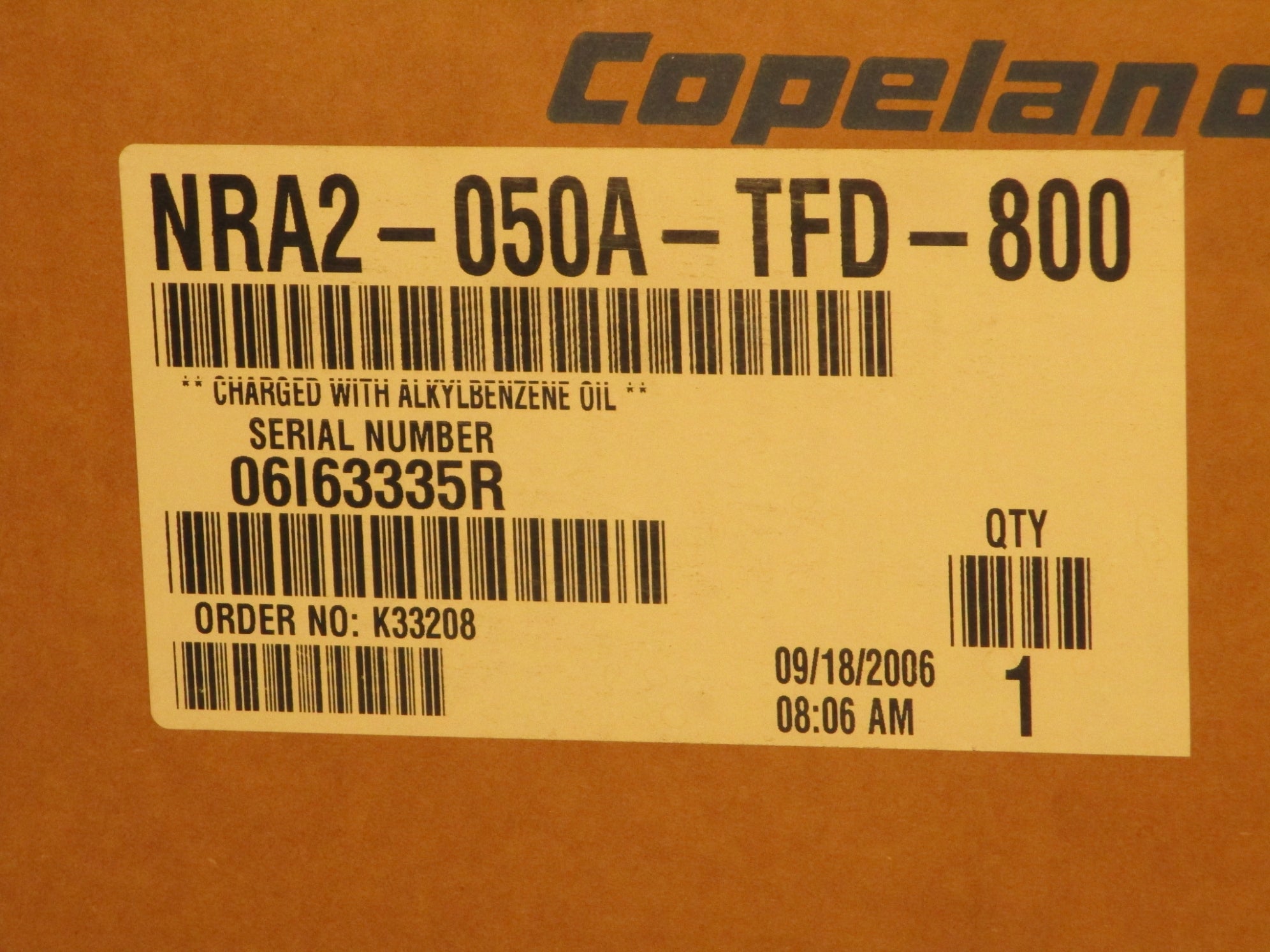 COPELAND NRA2-050A-TFD-800 NSMP