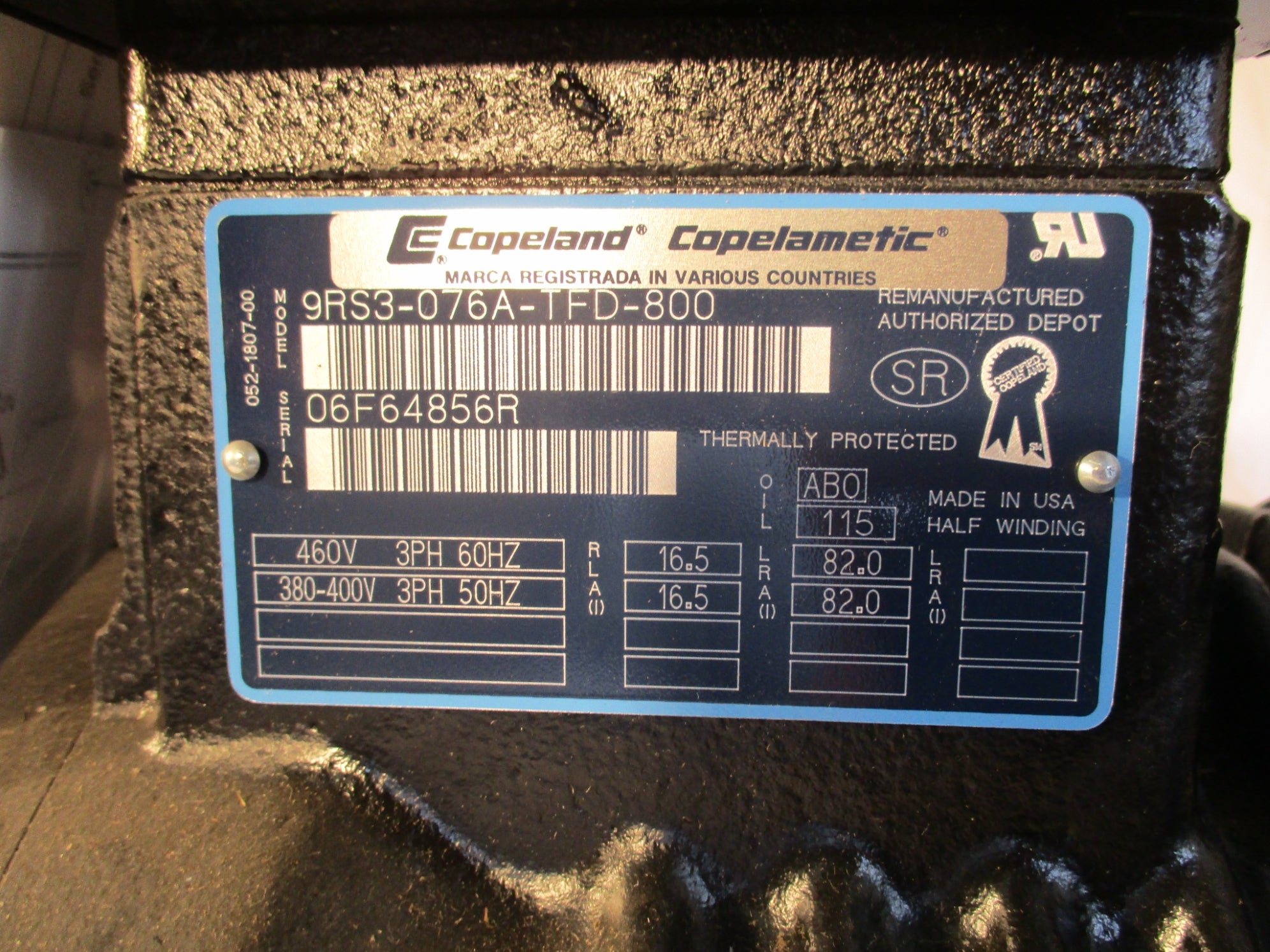 COPELAND 9RS3-076A-TFD-800 NSMP