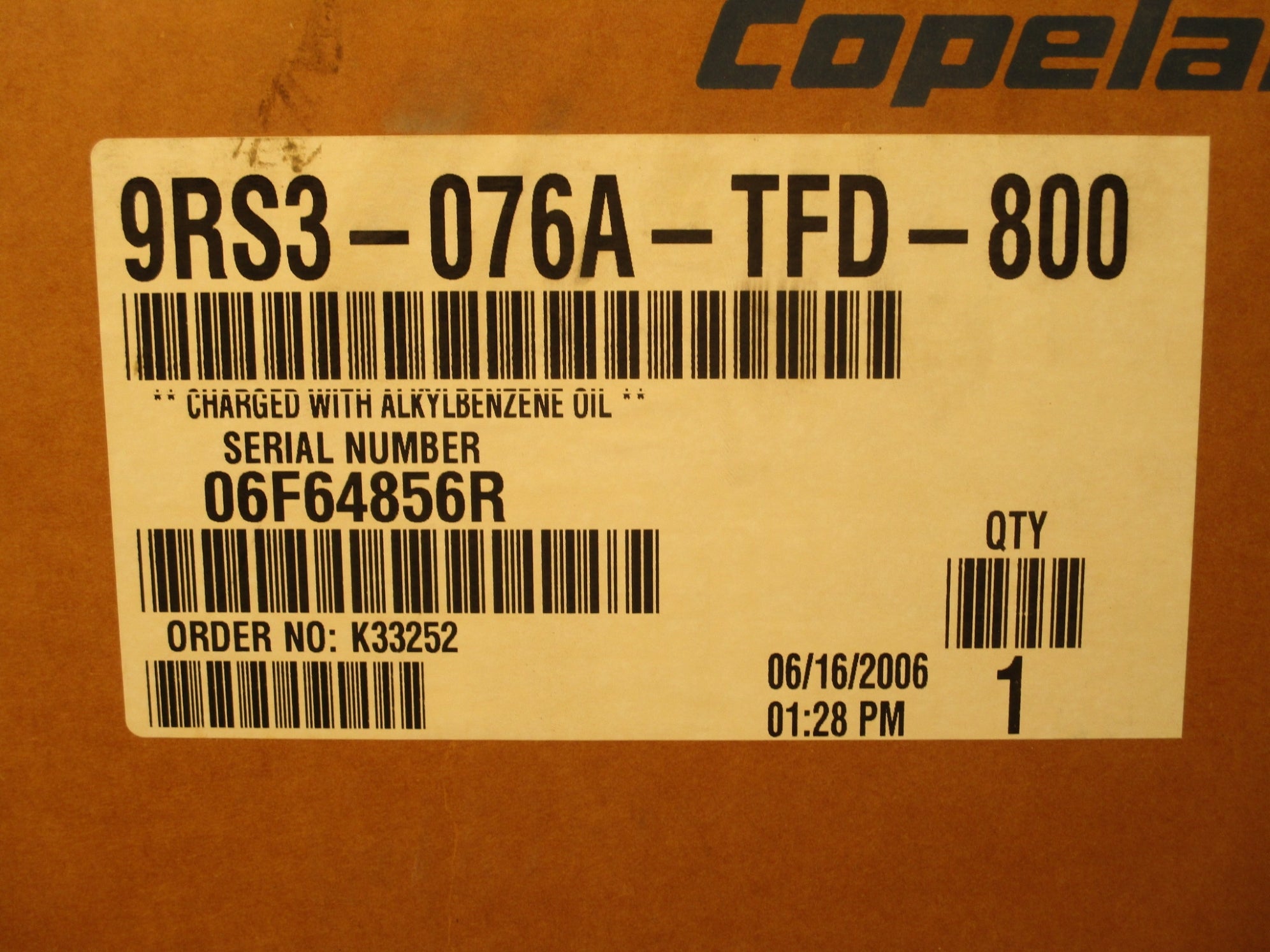 COPELAND 9RS3-076A-TFD-800 NSMP