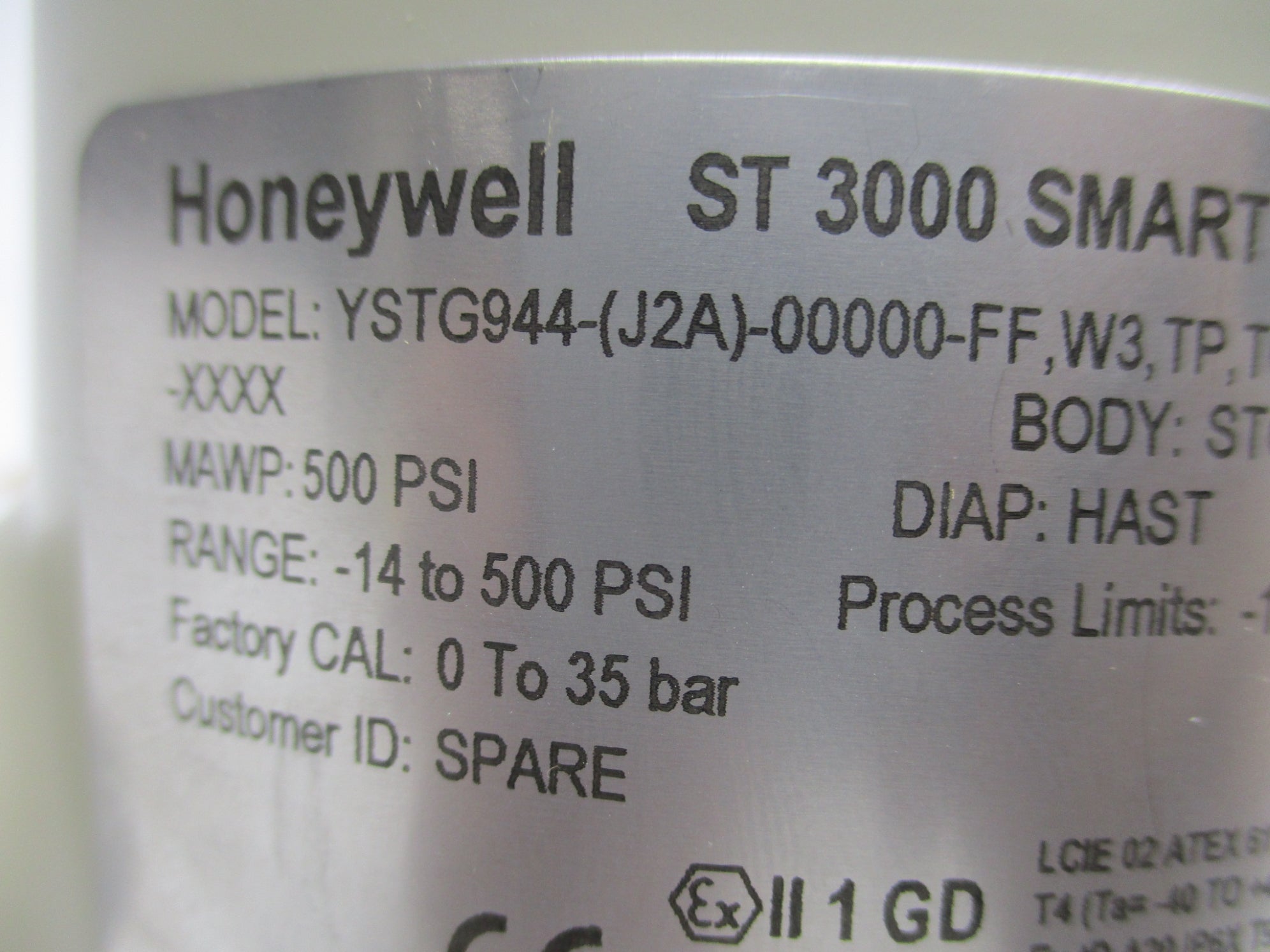 HONEYWELL YSTG944-(J2A)-00000-FF,W3,TP,TG,HR,FC,F1 NSMP