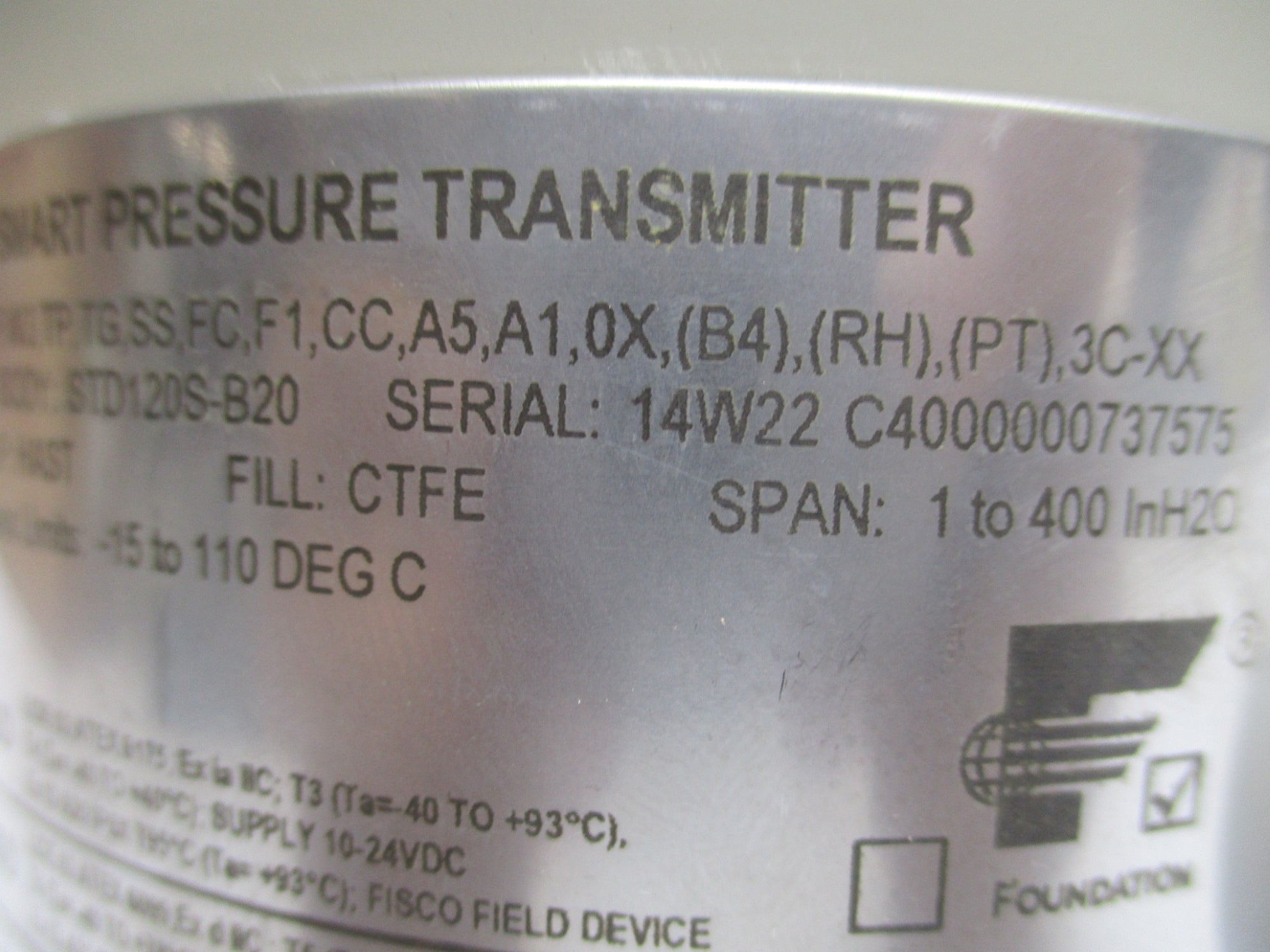 HONEYWELL YSTD120-(J2A)-00000-FF,W3,TP,TG,SS NSMP