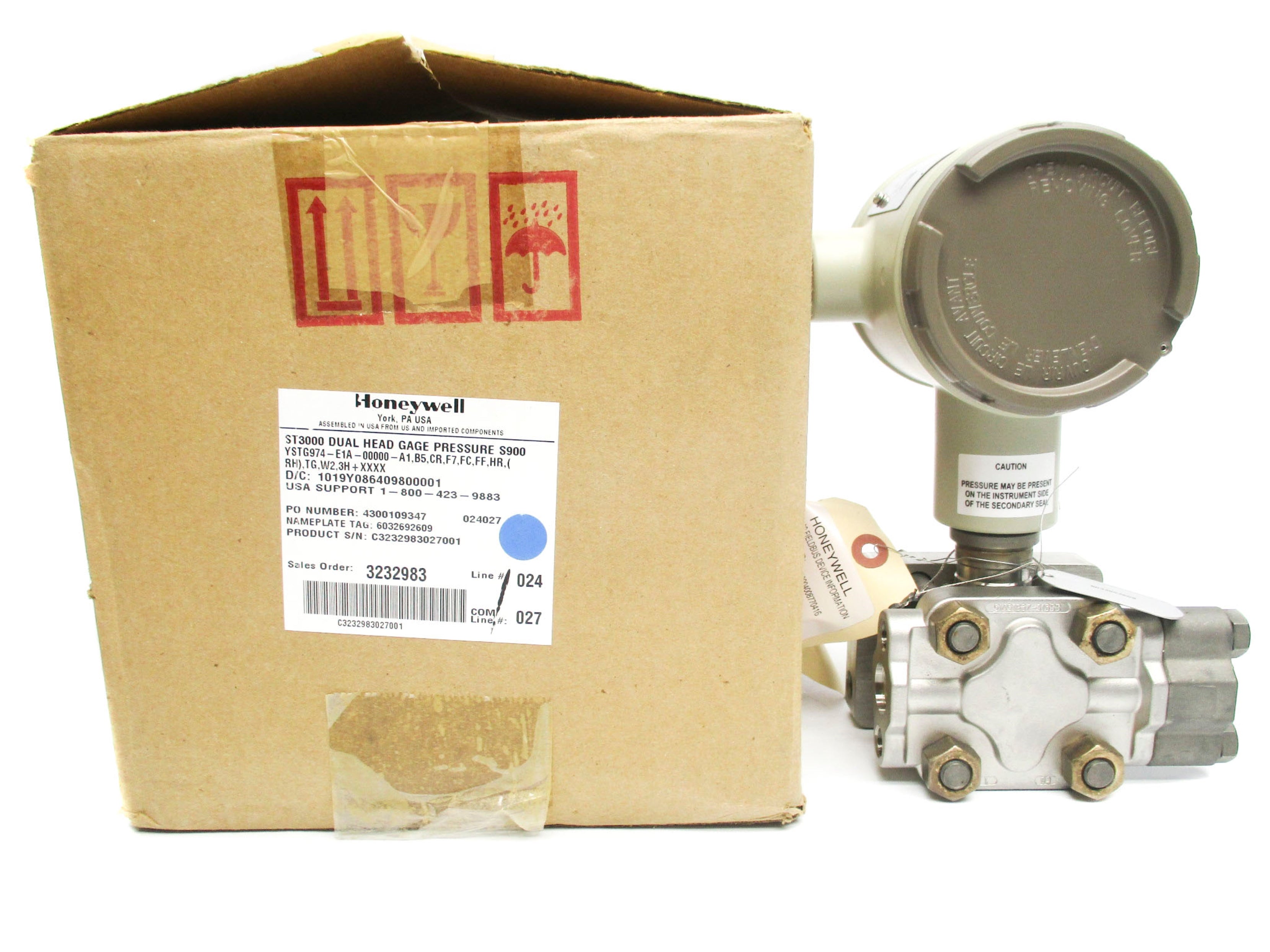 HONEYWELL YSTG974-E1A-00000-A1,B5,CR,F7,FC,FF,HR,(RH),TG,W2,3H-XXXX NSMP