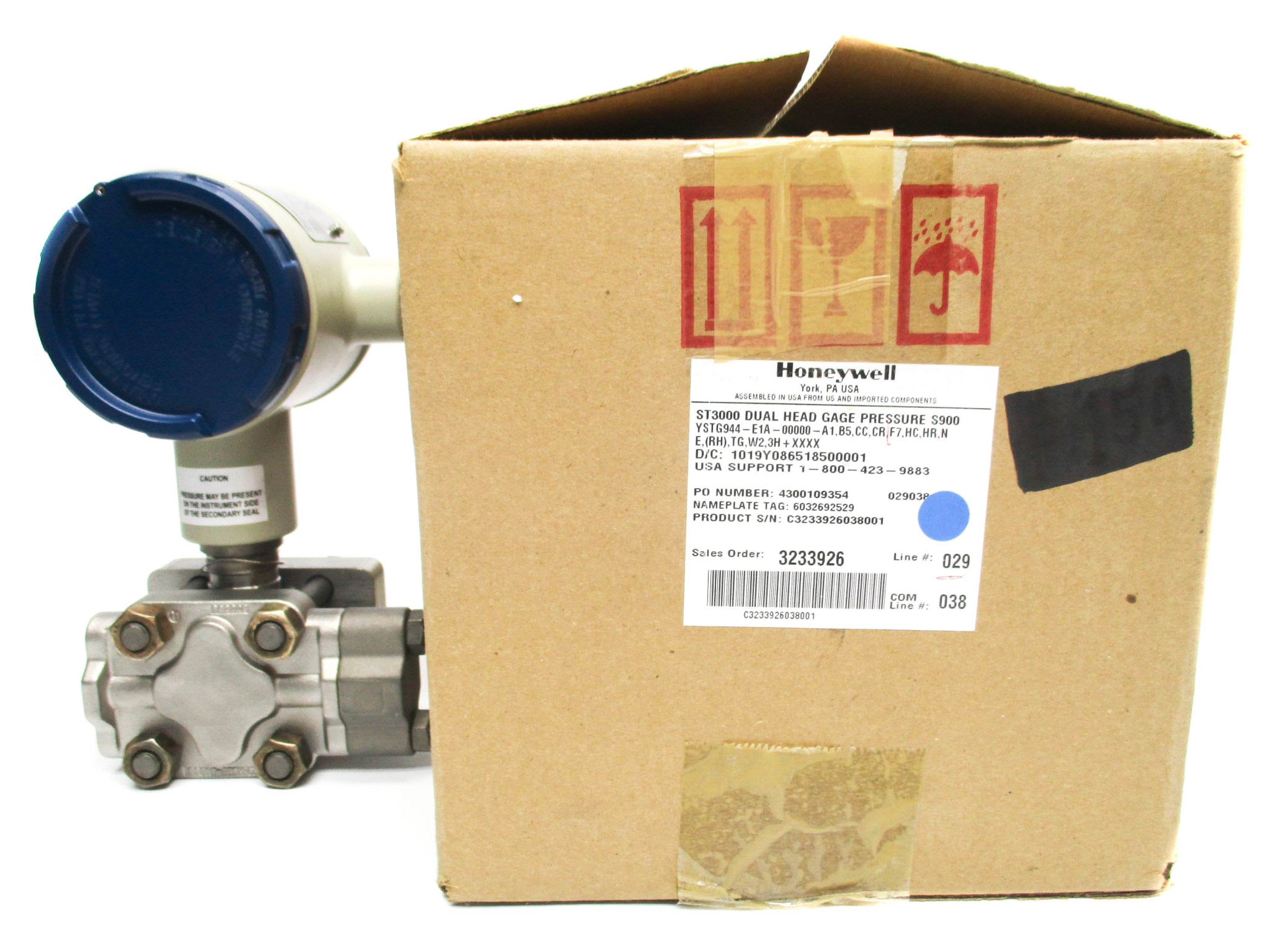 HONEYWELL YSTG944-E1A-00000-A1,B5,CC,CR,F7,HC,HR,NE,(RH),TG,W2,3H-XXXX NSMP