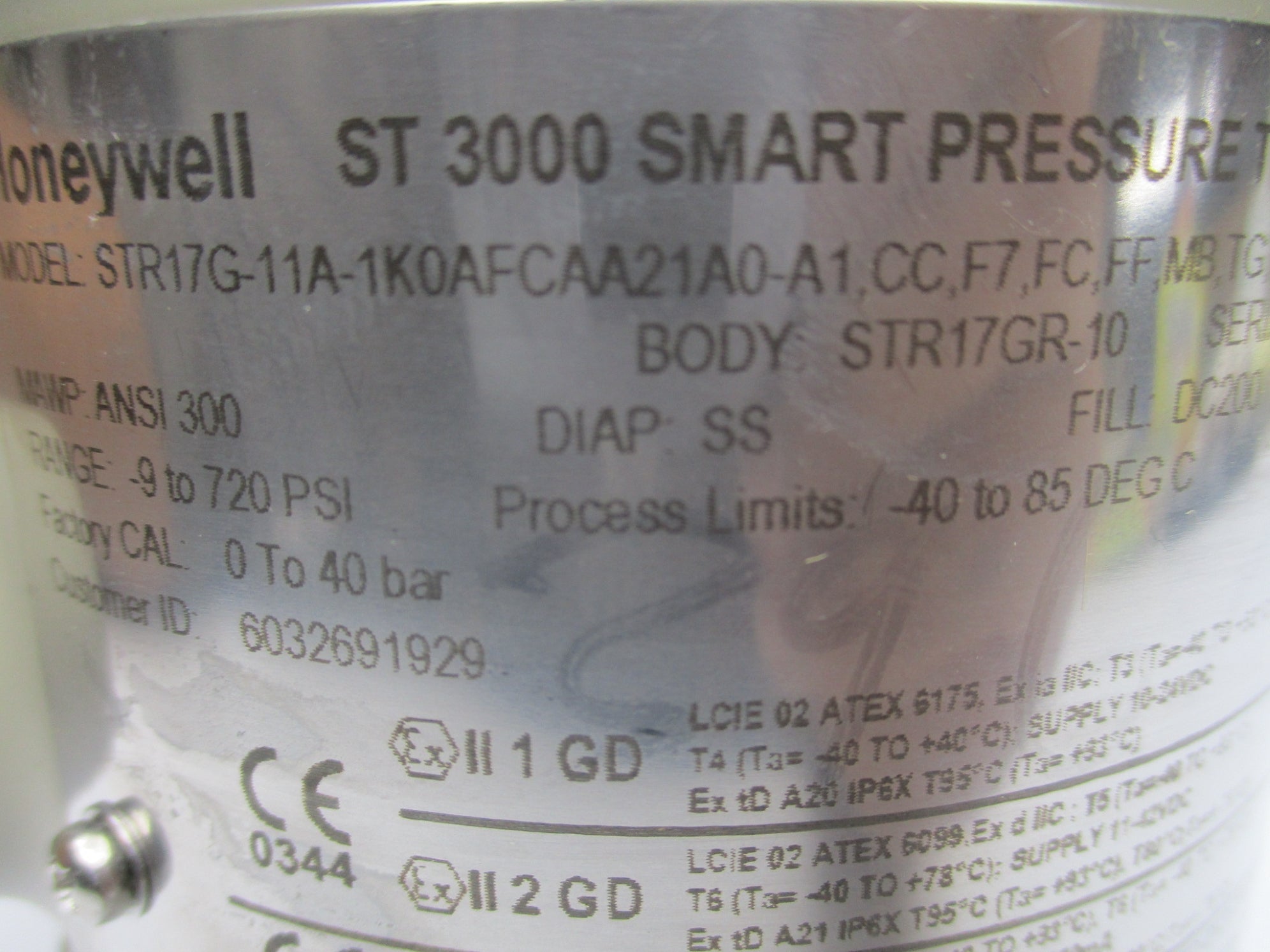 HONEYWELL STR17G-11A-1K0AFCAA21A0-A1,CC,F7,FC,FF,MB,TG,W2,3H-XXXX NSMP
