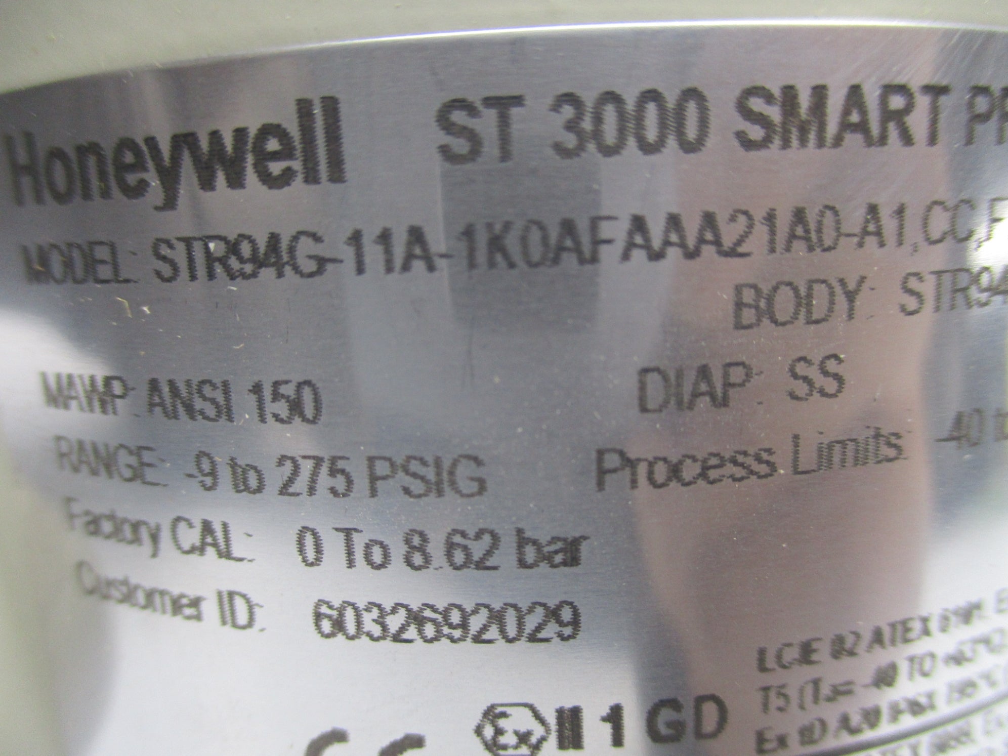 HONEYWELL STR94G-11A-1K0AFAAA21A0-A1,CC,F7,HC,MB,NE,TG,W2,3H-XXXX NSMP