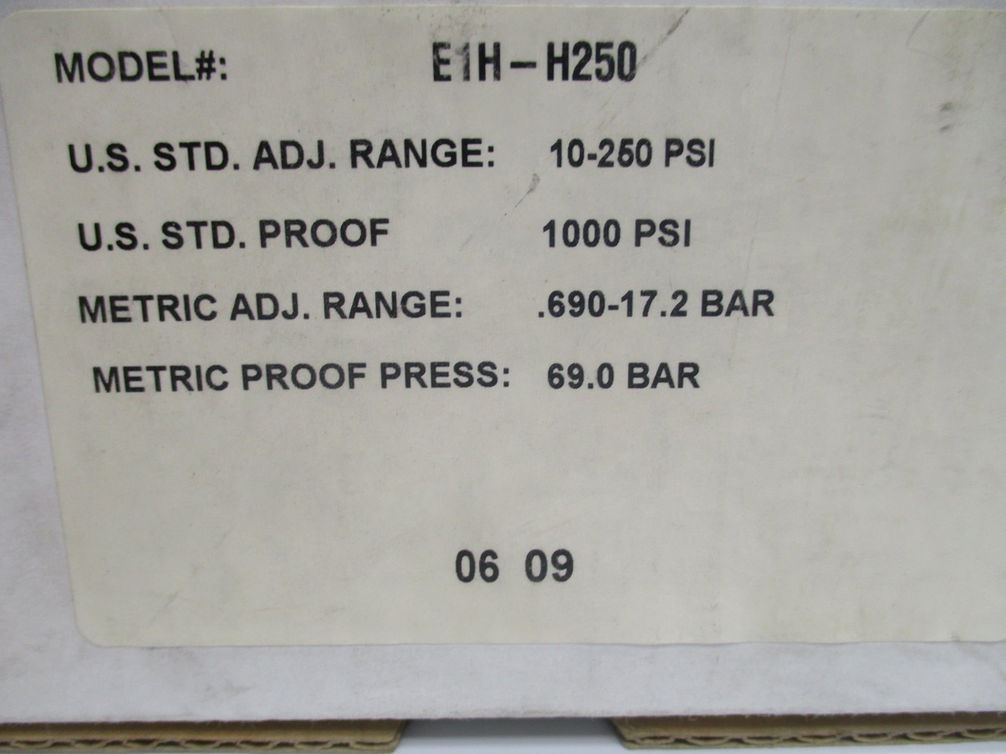 BARKSDALE E1H-H250 NSMP