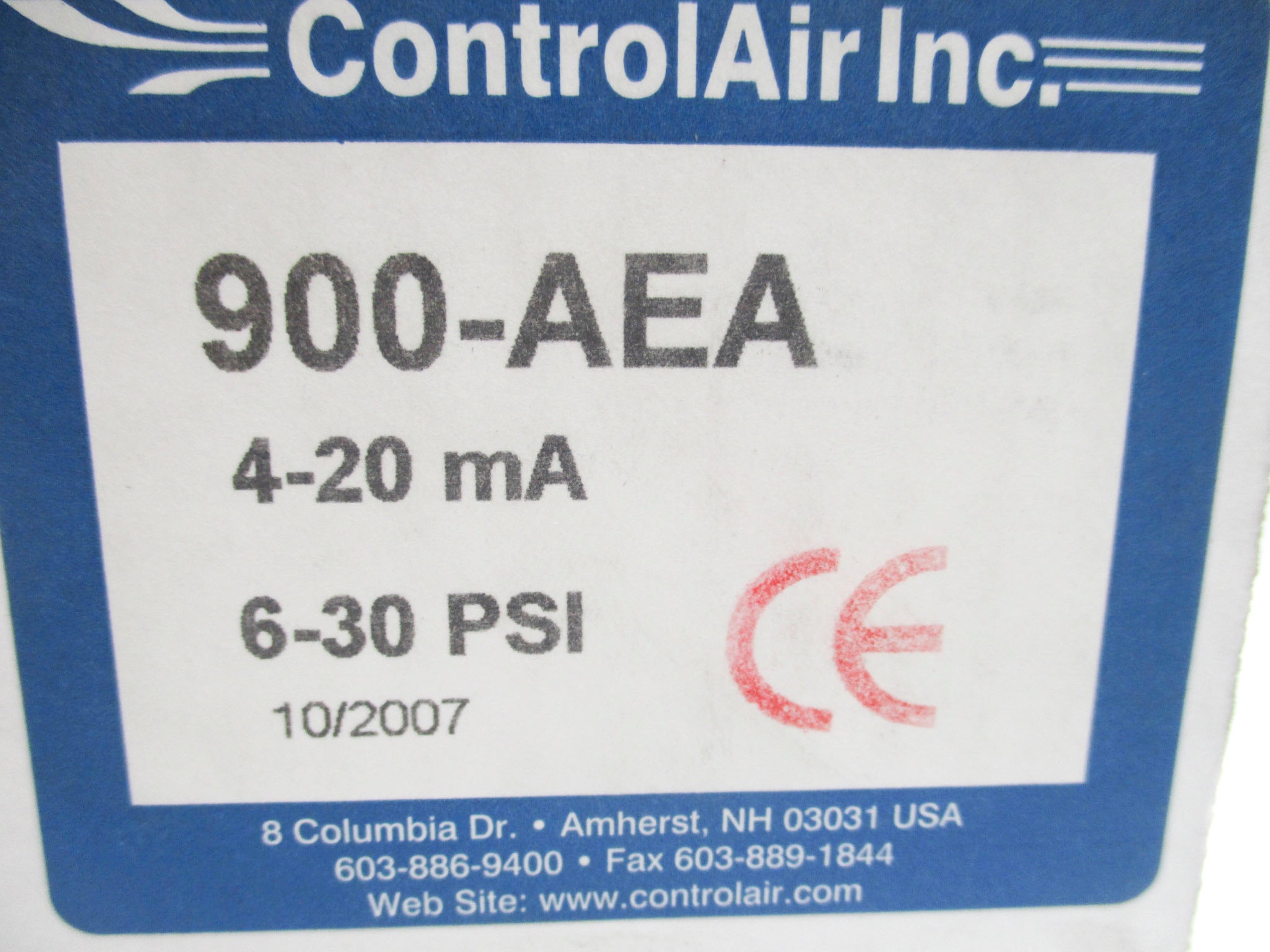 CONTROL AIR 900-AEA TYPE 900X NSMP