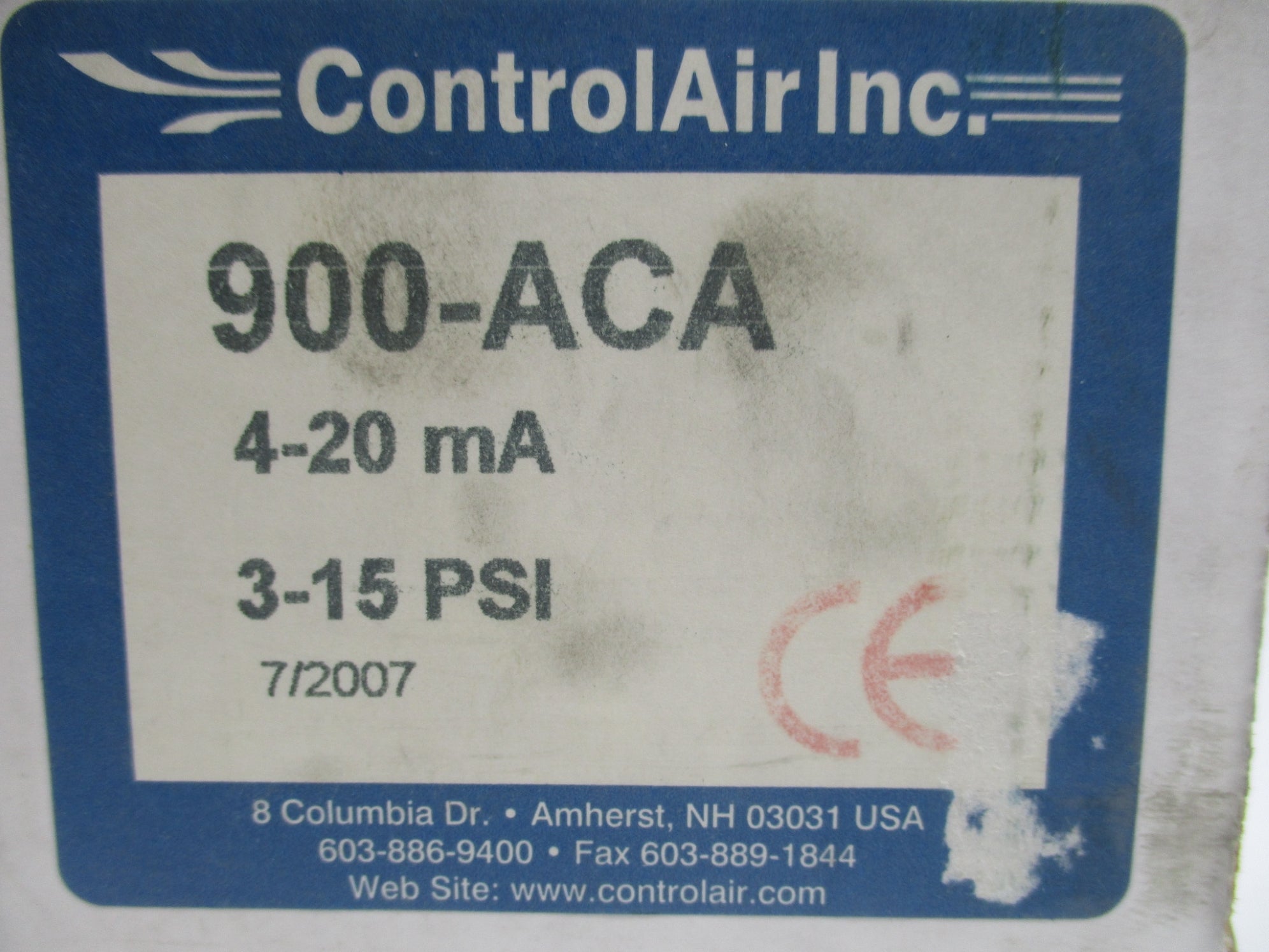 CONTROL AIR 900-ACA 20-100PSI NSMP