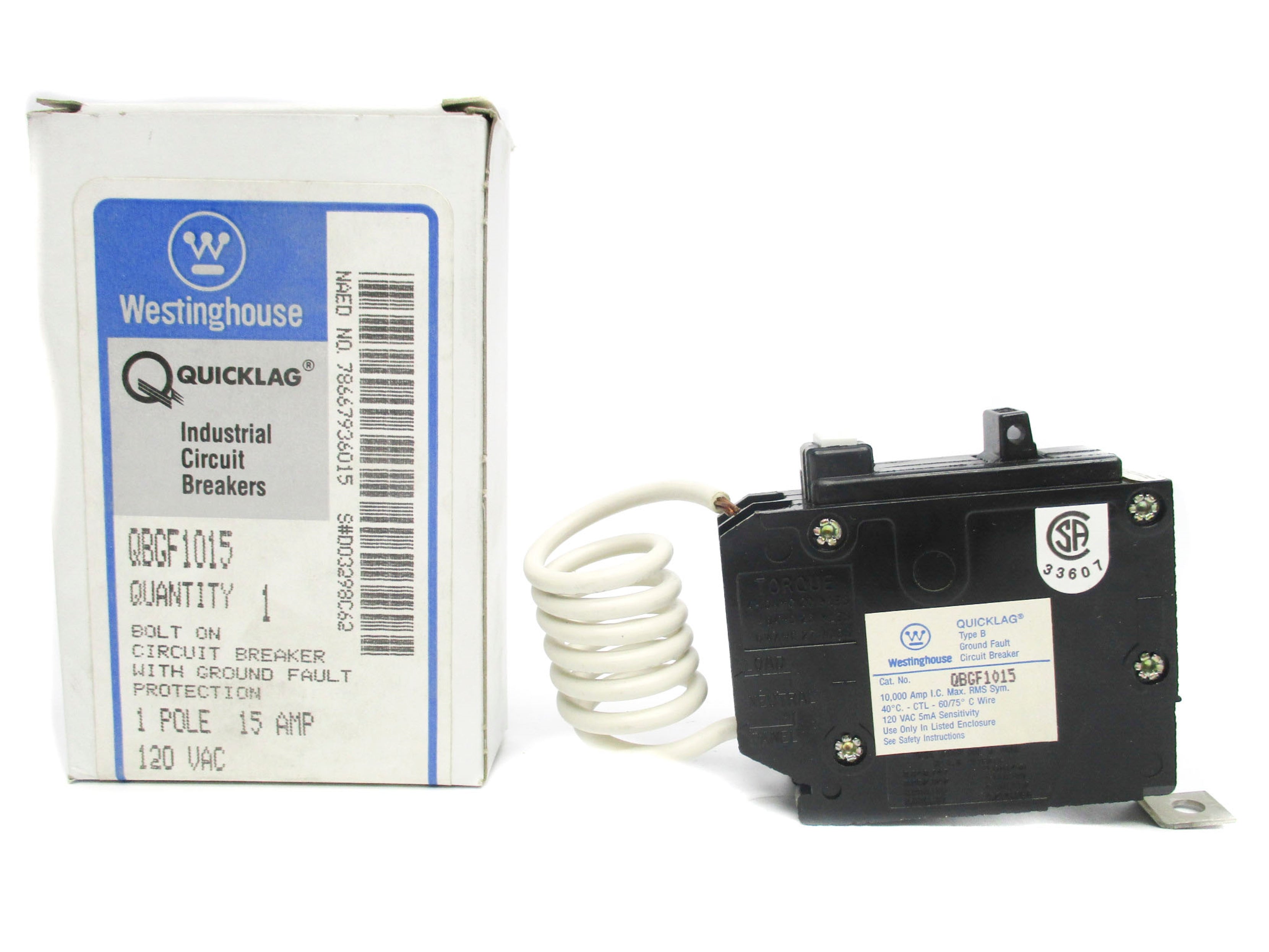 WESTINGHOUSE QBGF1015 15A 120VAC NSMP
