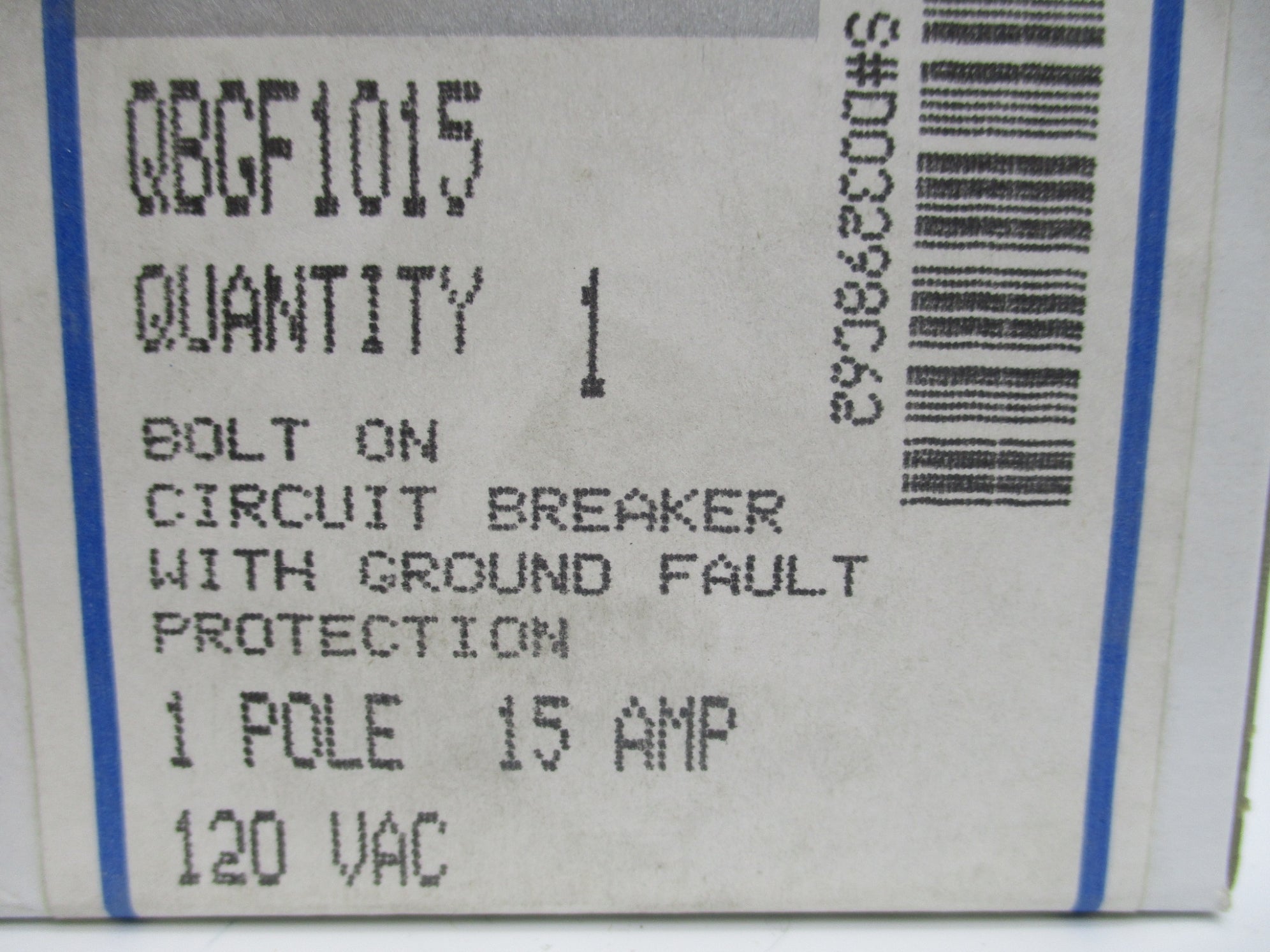 WESTINGHOUSE QBGF1015 15A 120VAC NSMP