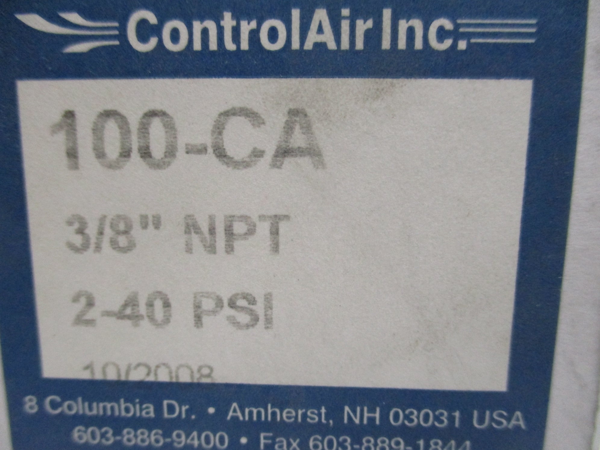 CONTROLAIR 100-CA 2-40PSI NSMP