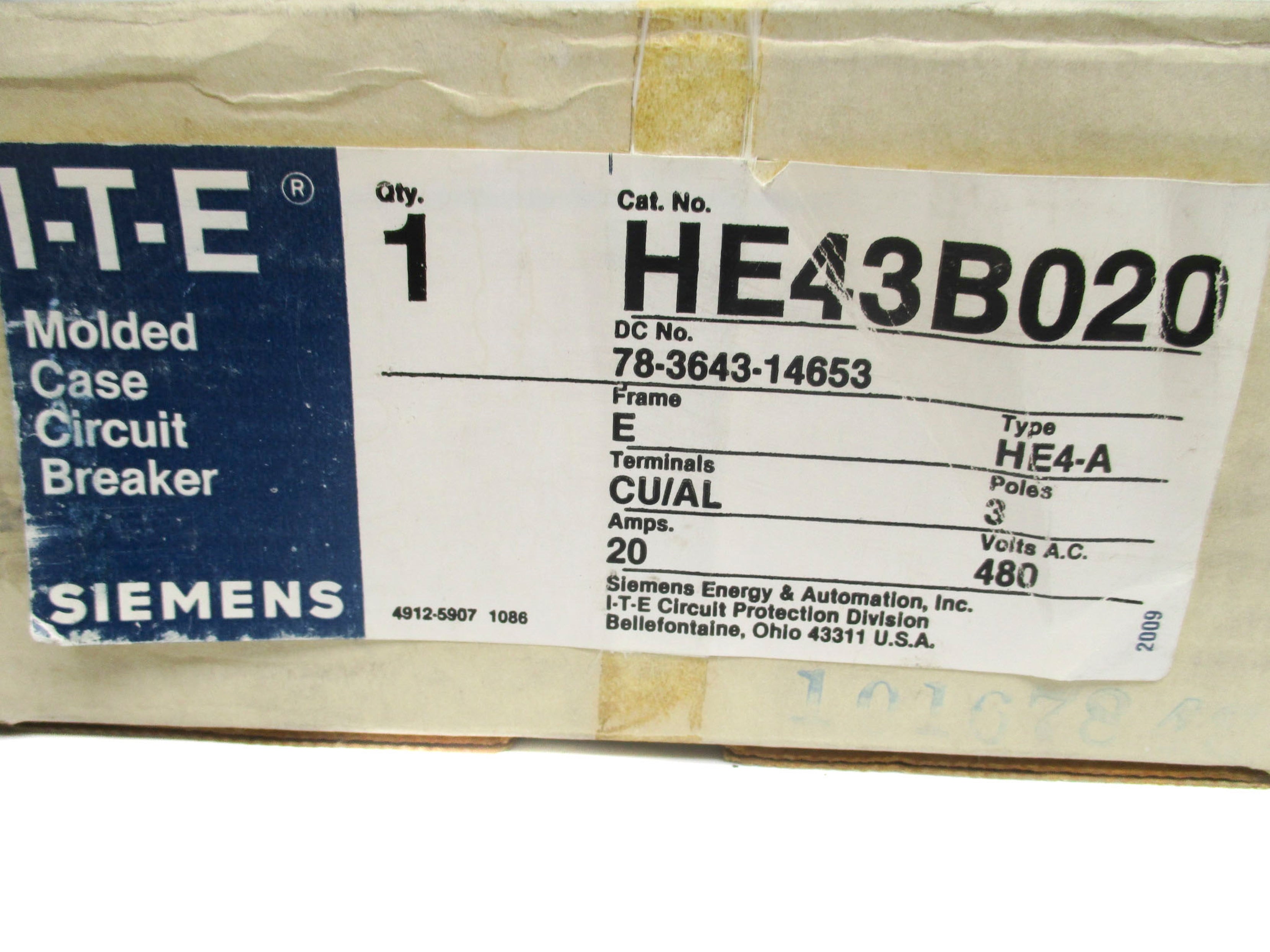 SIEMENS HE43B020 20A 480C NSMP