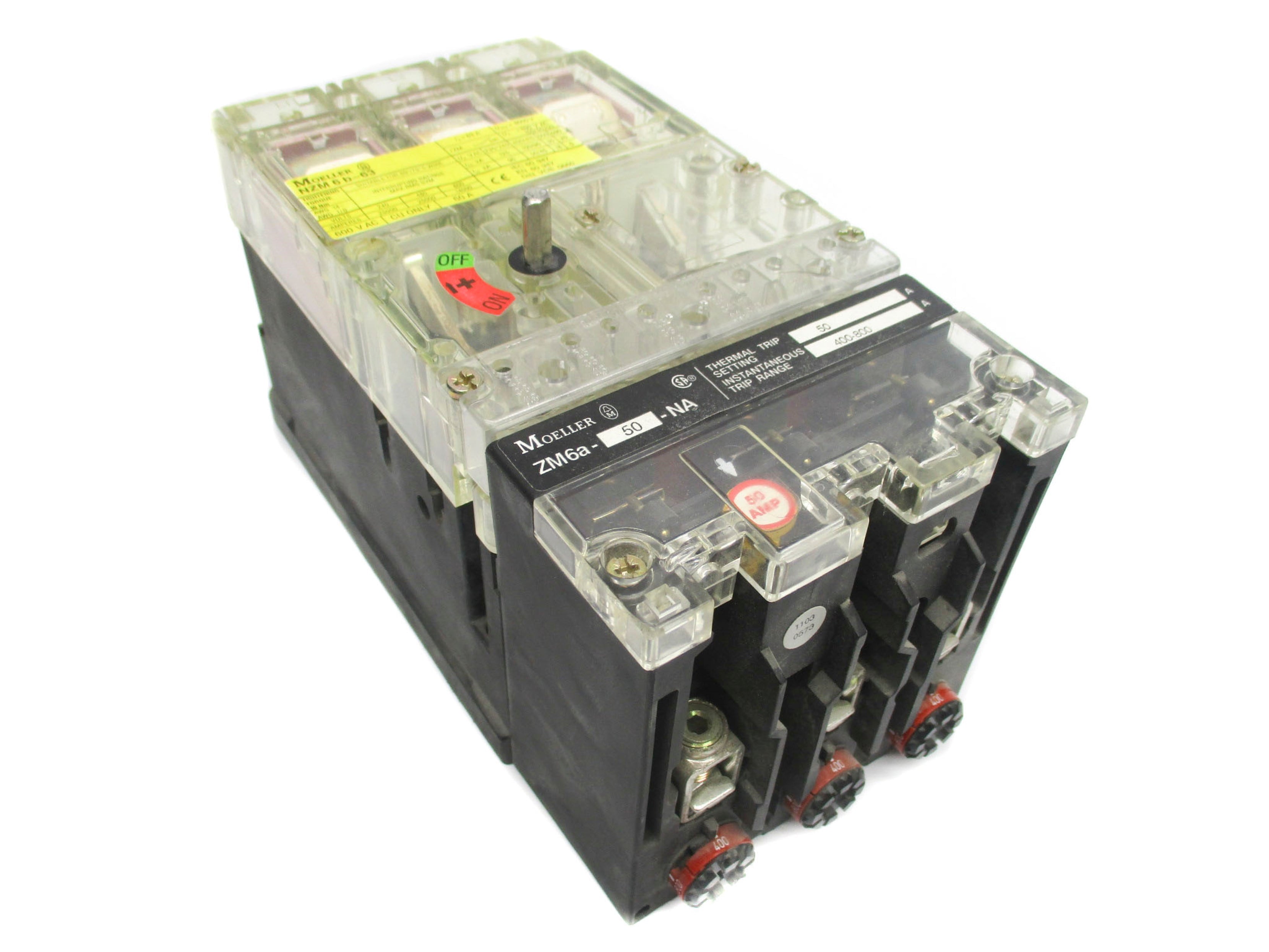 KLOCKNER MOELLER NZM6B-63/ZM6A-50-NA 50A 600VAC NSNP