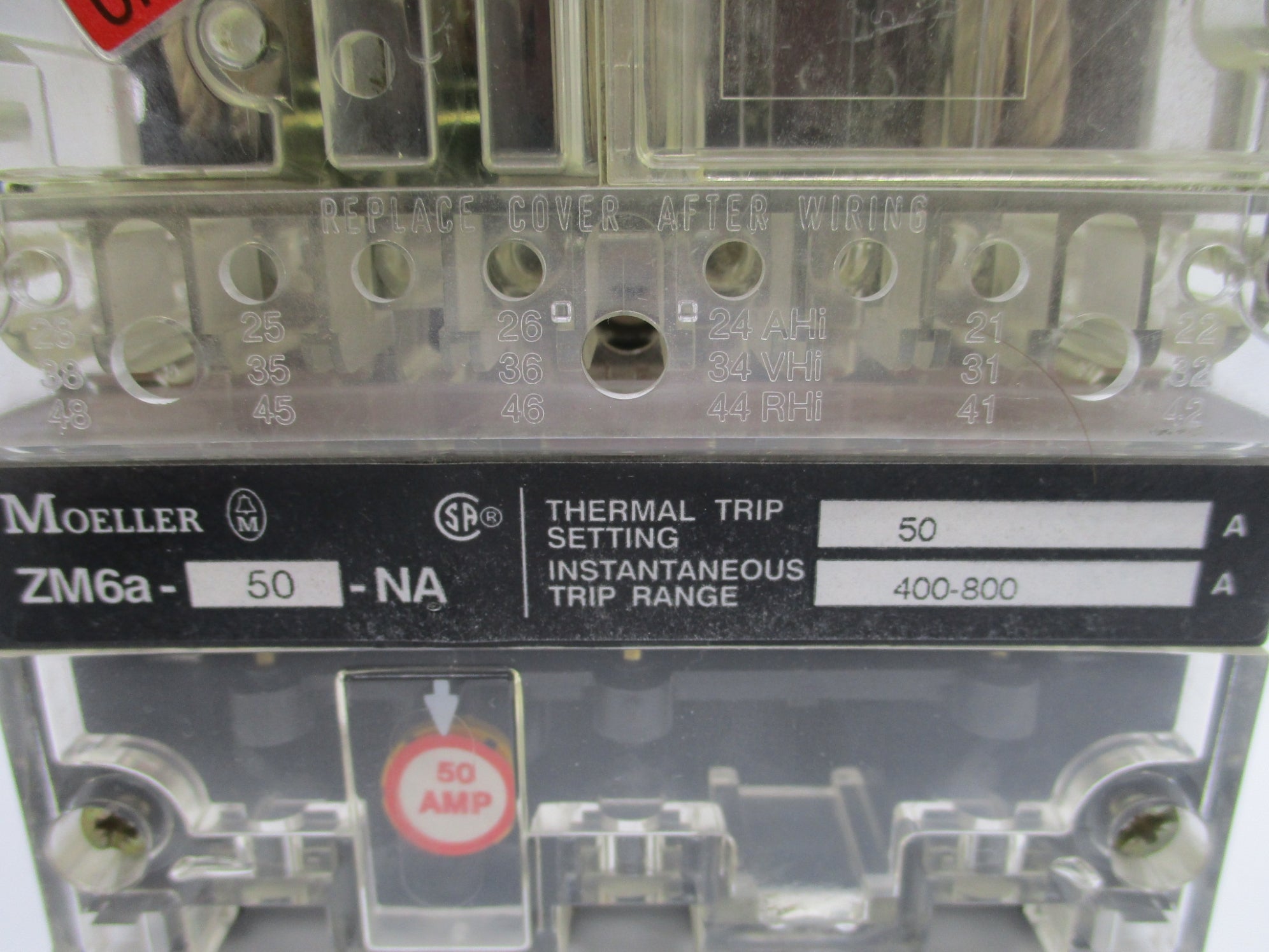 KLOCKNER MOELLER NZM6B-63/ZM6A-50-NA 50A 600VAC NSNP