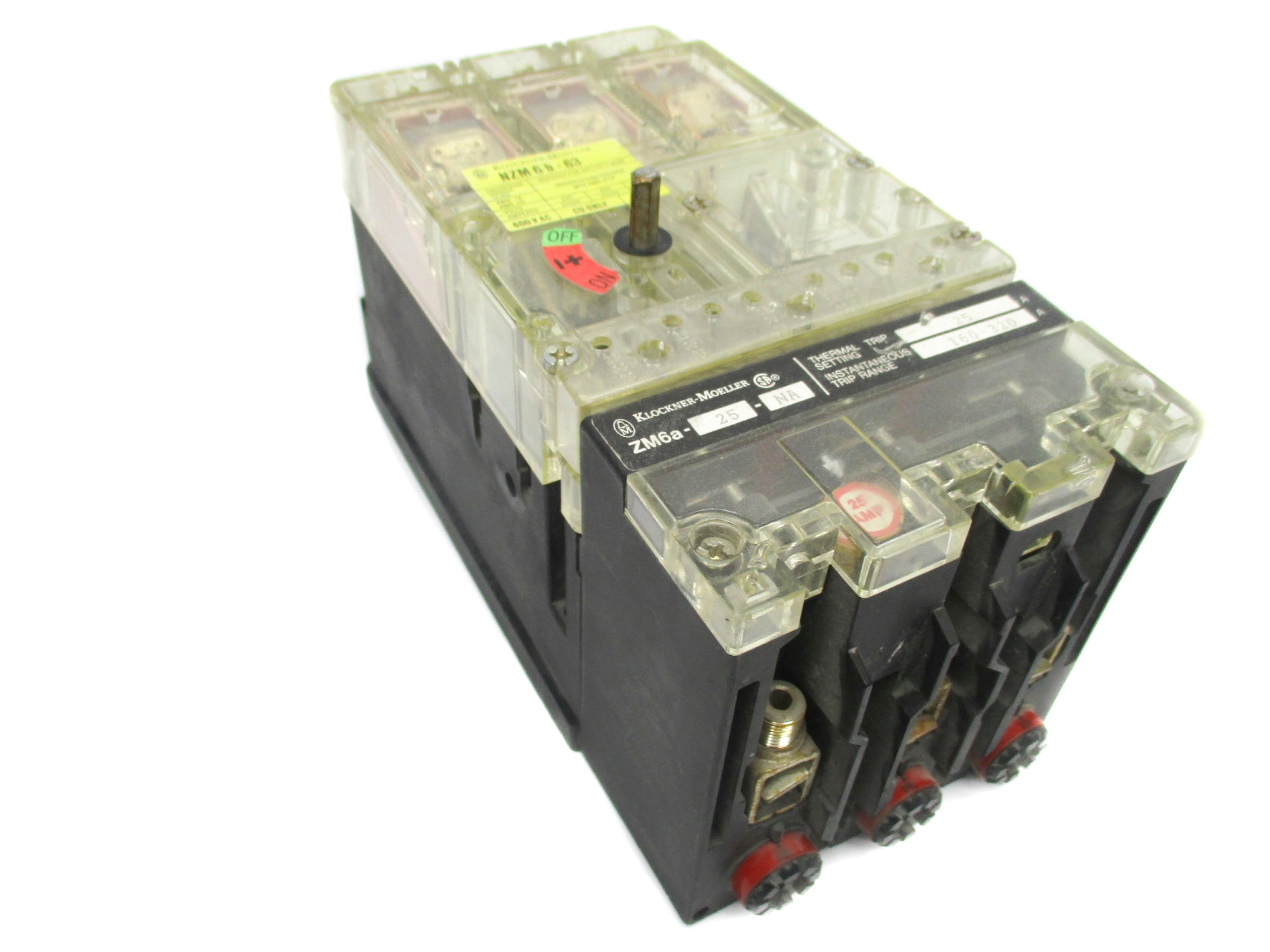 KLOCKNER MOELLER NZM6B-63/ZM6A-25-NA 25A, 600VAC UNMP
