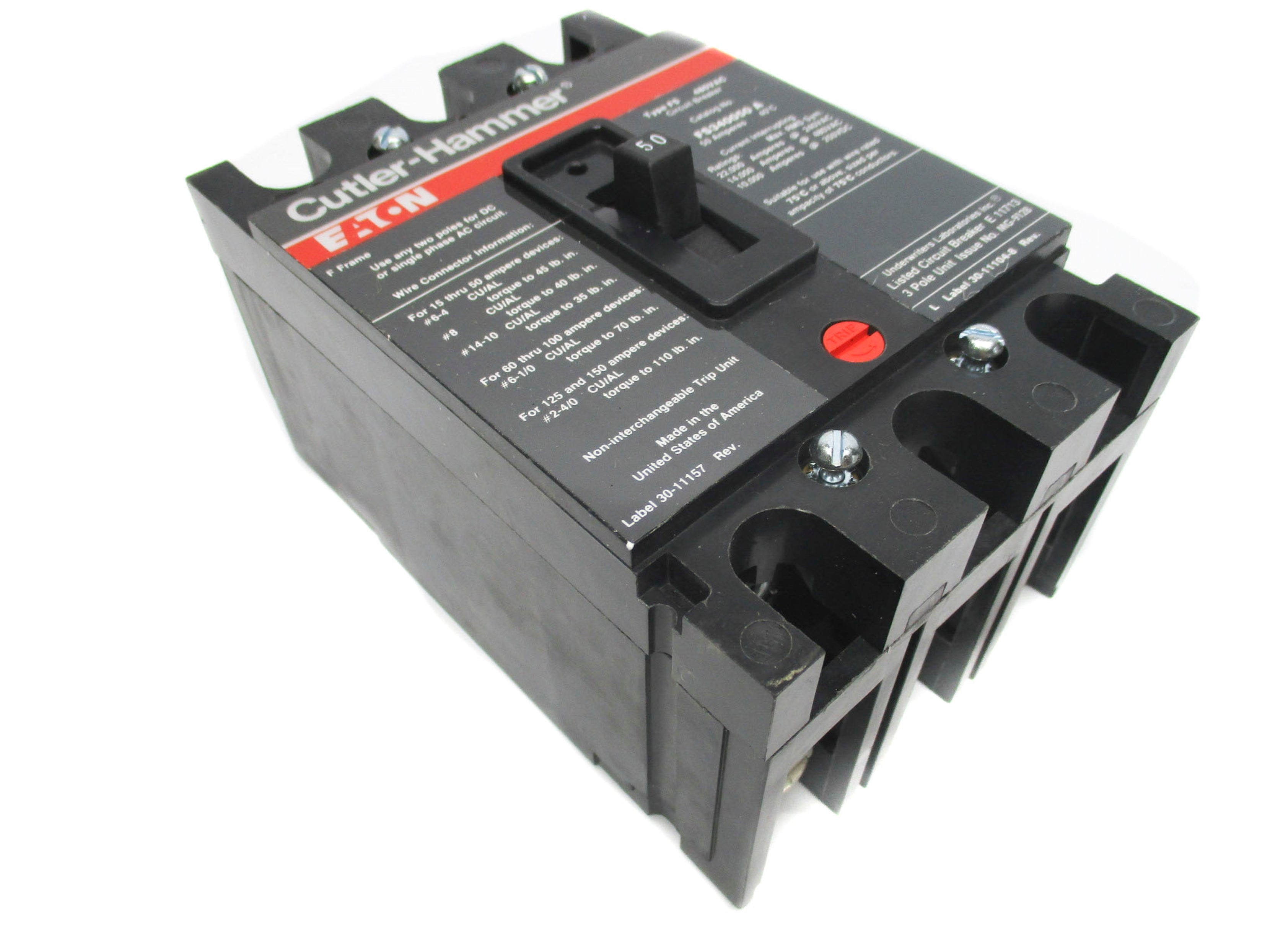CUTLER HAMMER FS340050A 50A 480VAC NSMP