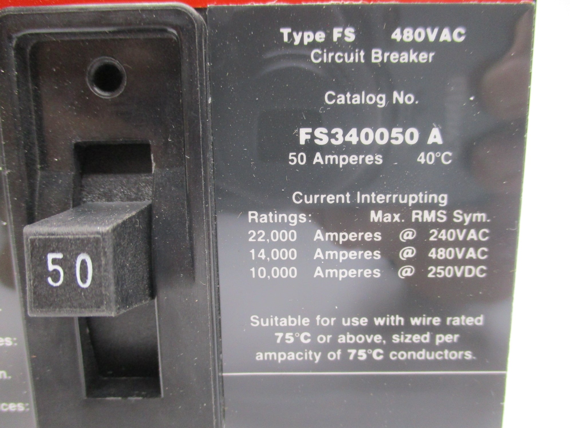 CUTLER HAMMER FS340050A 50A 480VAC NSMP