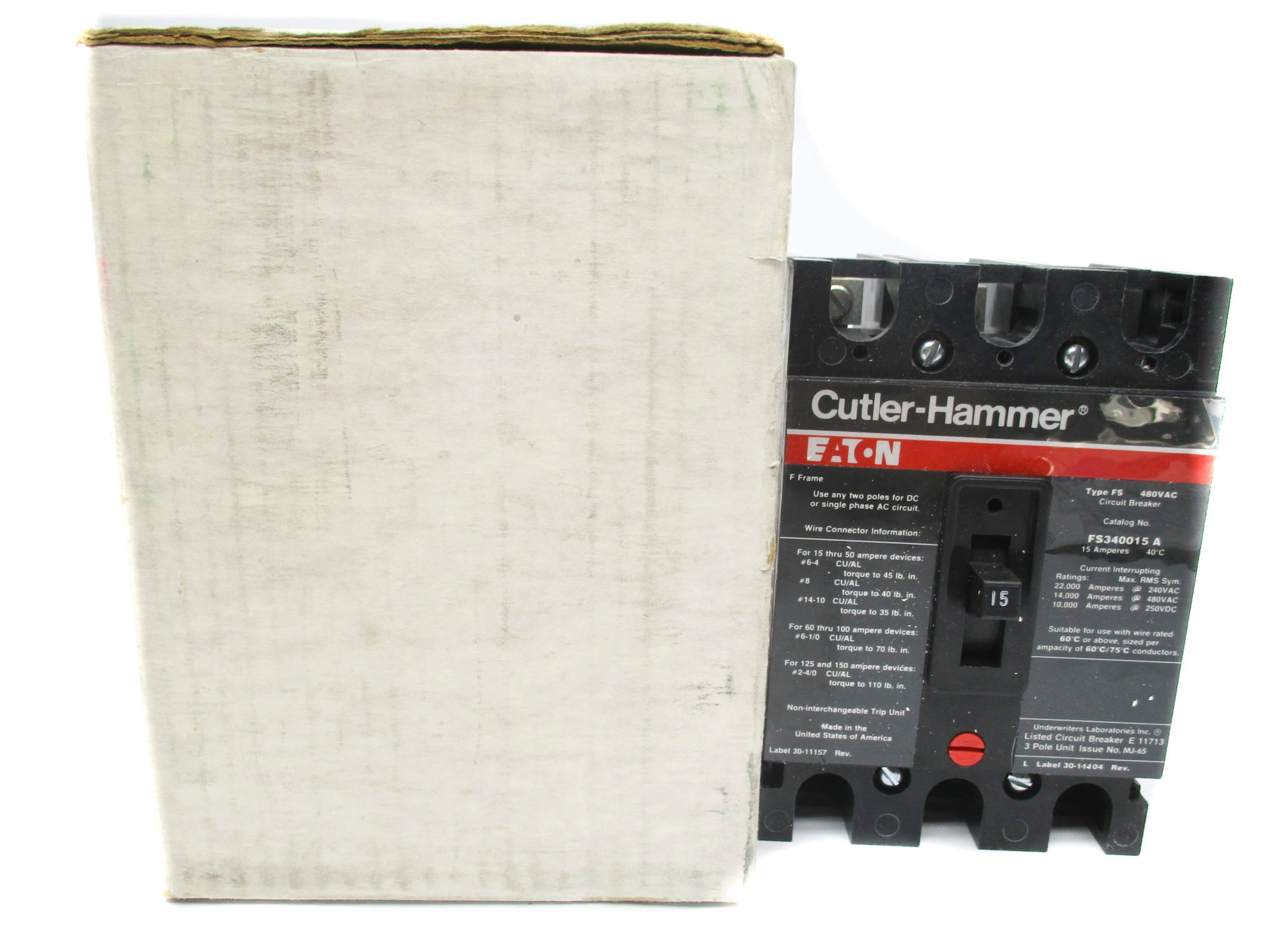 CUTLER HAMMER FS340015A 15A, 480VAC NSMP
