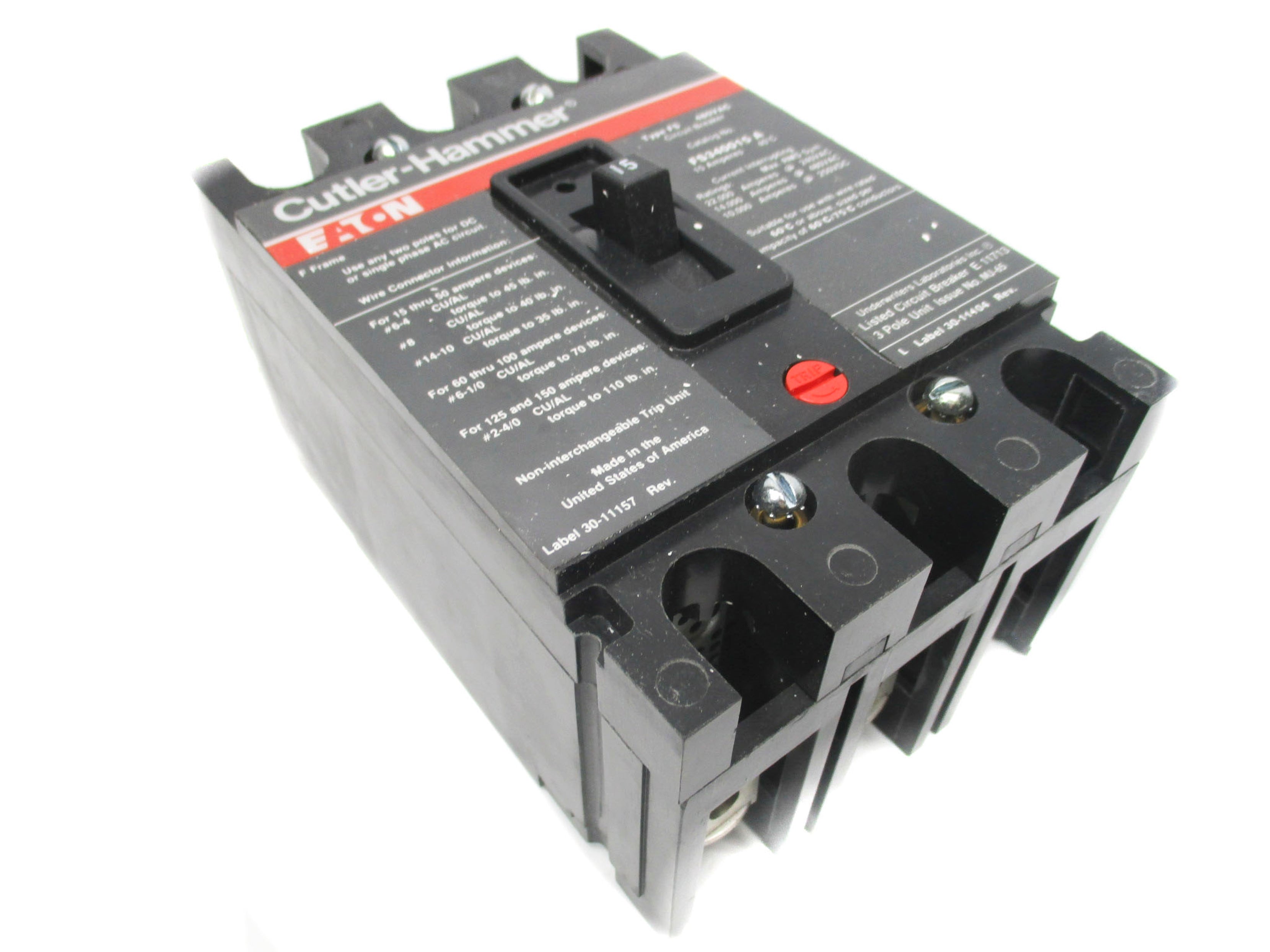 CUTLER HAMMER FS340015A 15A, 480VAC NSMP