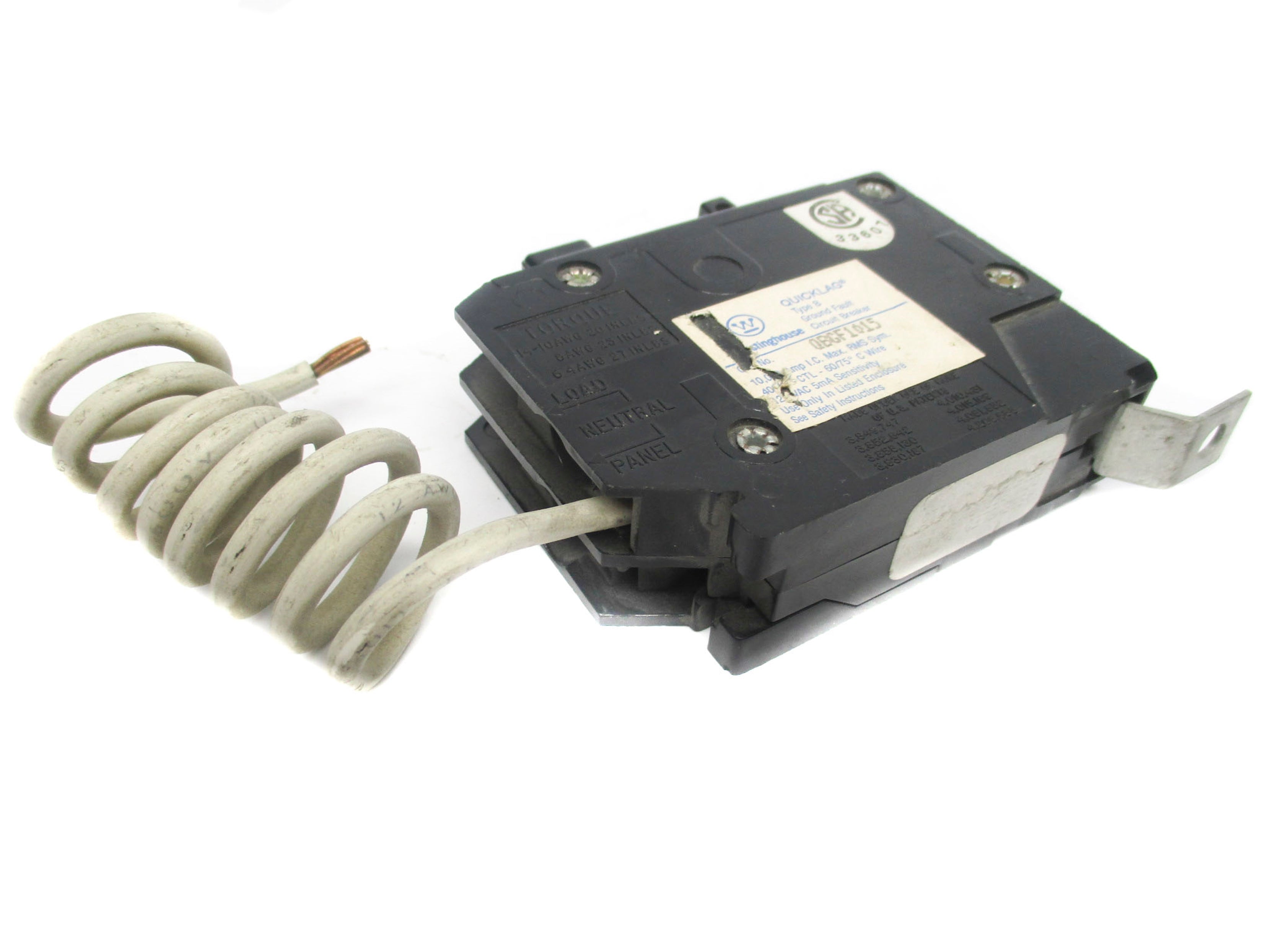 WESTINGHOUSE QBGF1015 15A 120VAC (AS PICTURED) UNMP