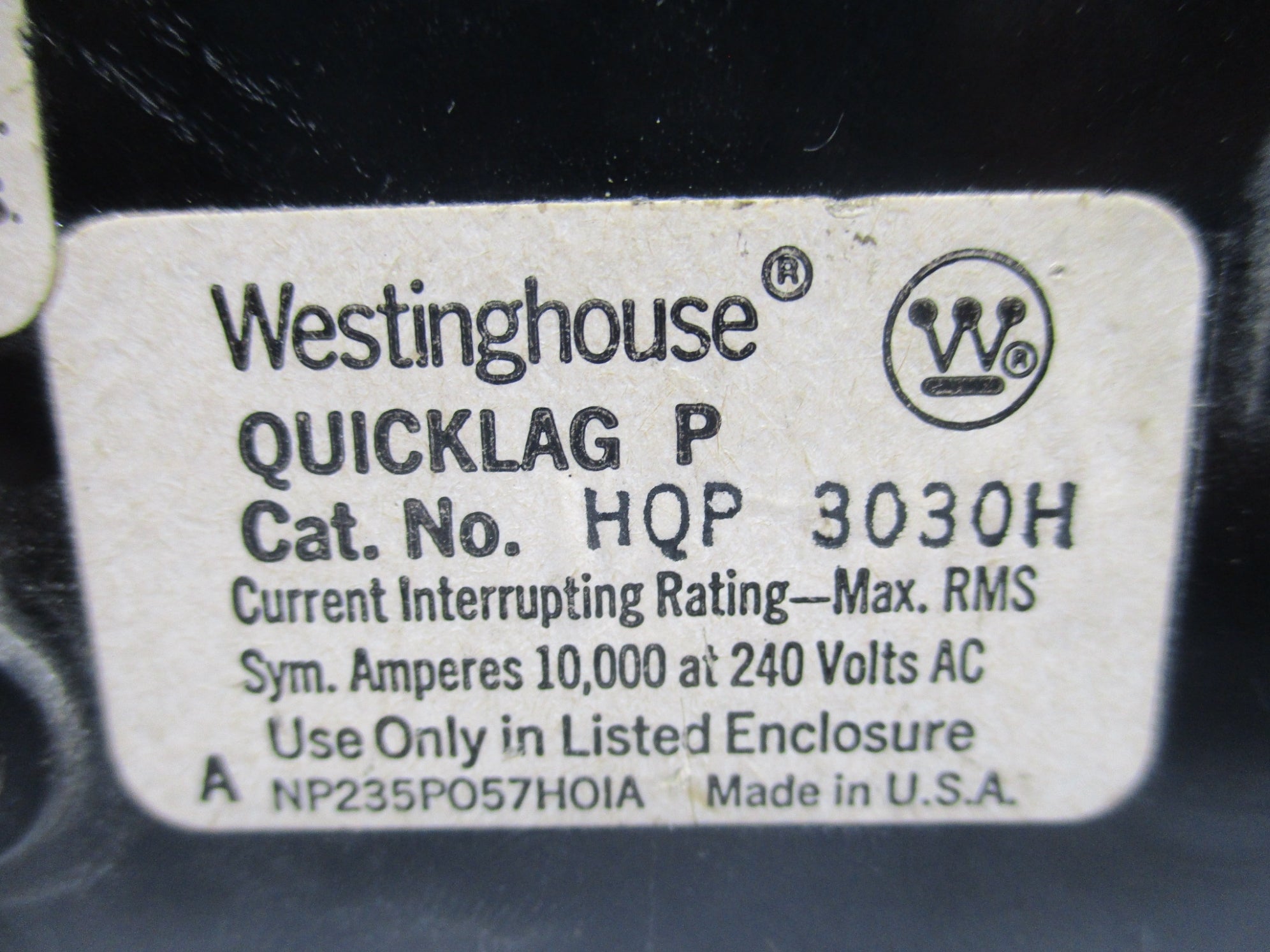 WESTINGHOUSE HQP3030H 30A 240VAC UNMP