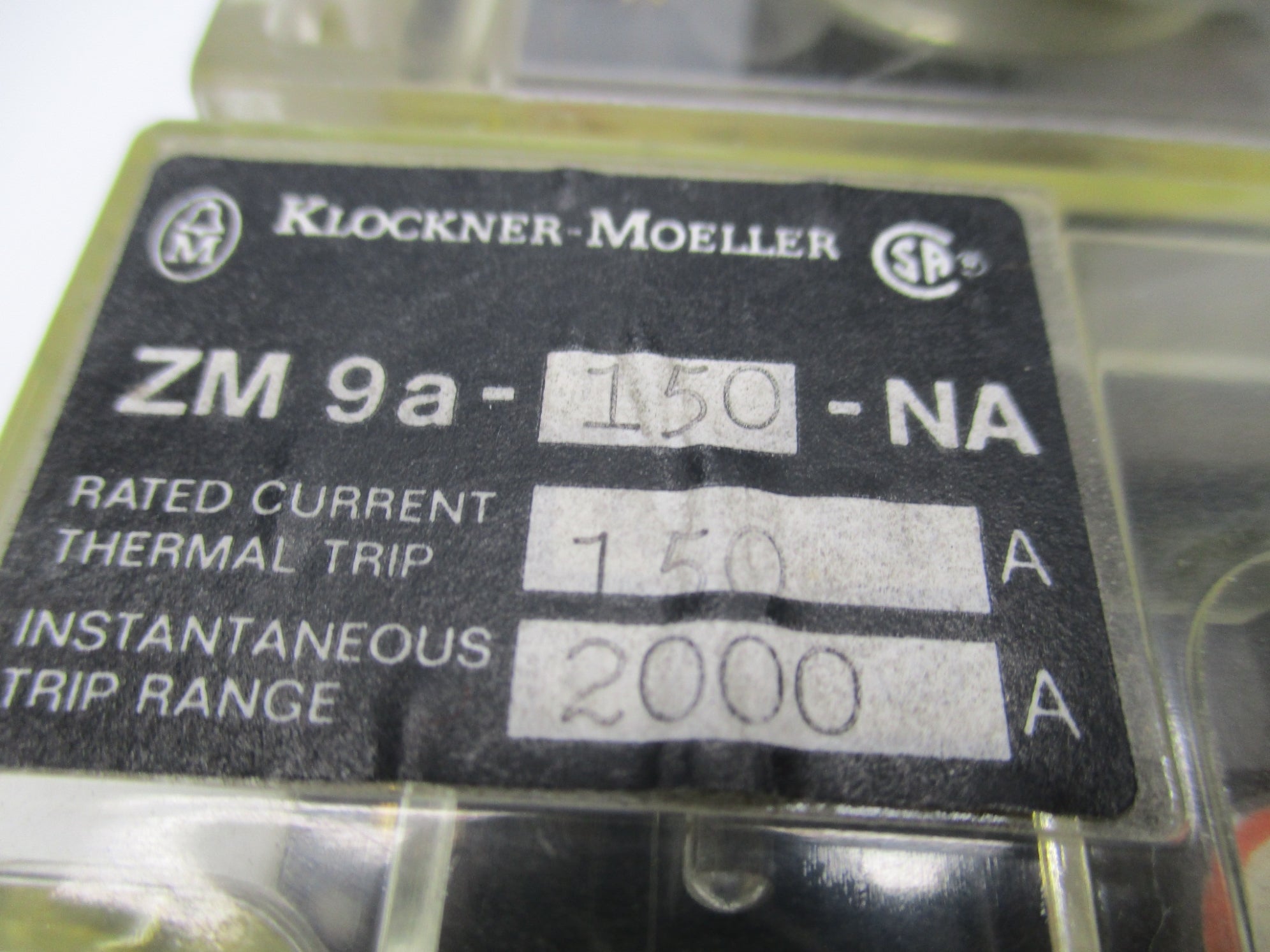 KLOCKNER MOELLER NZM9-250 ZM9A-150-NA 600VAC 2000A UNMP