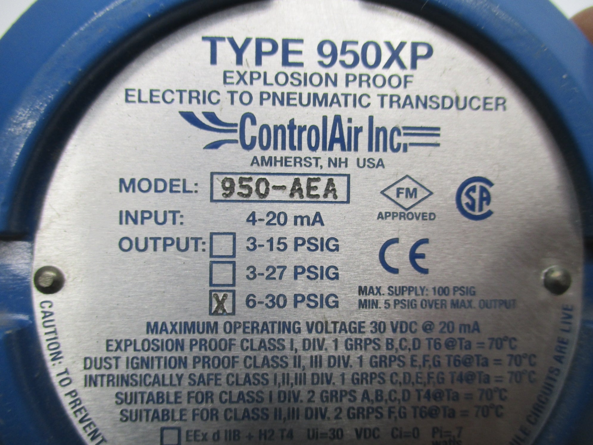 CONTROL AIR 950-AEA UNMP