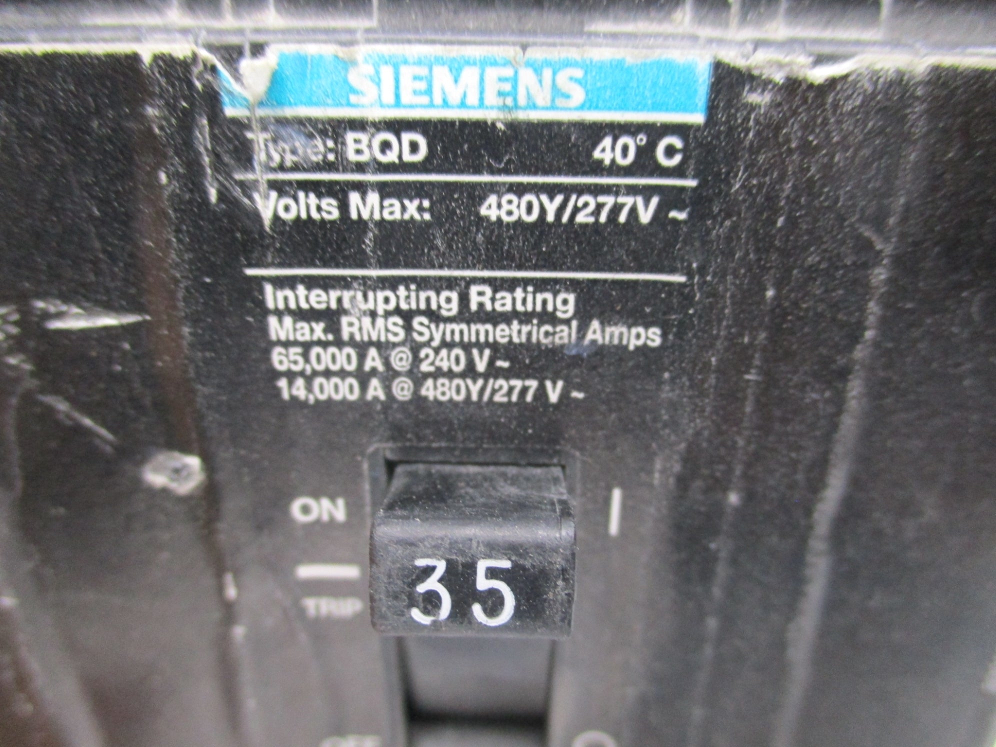 SIEMENS BQD335 35A 277V UNMP